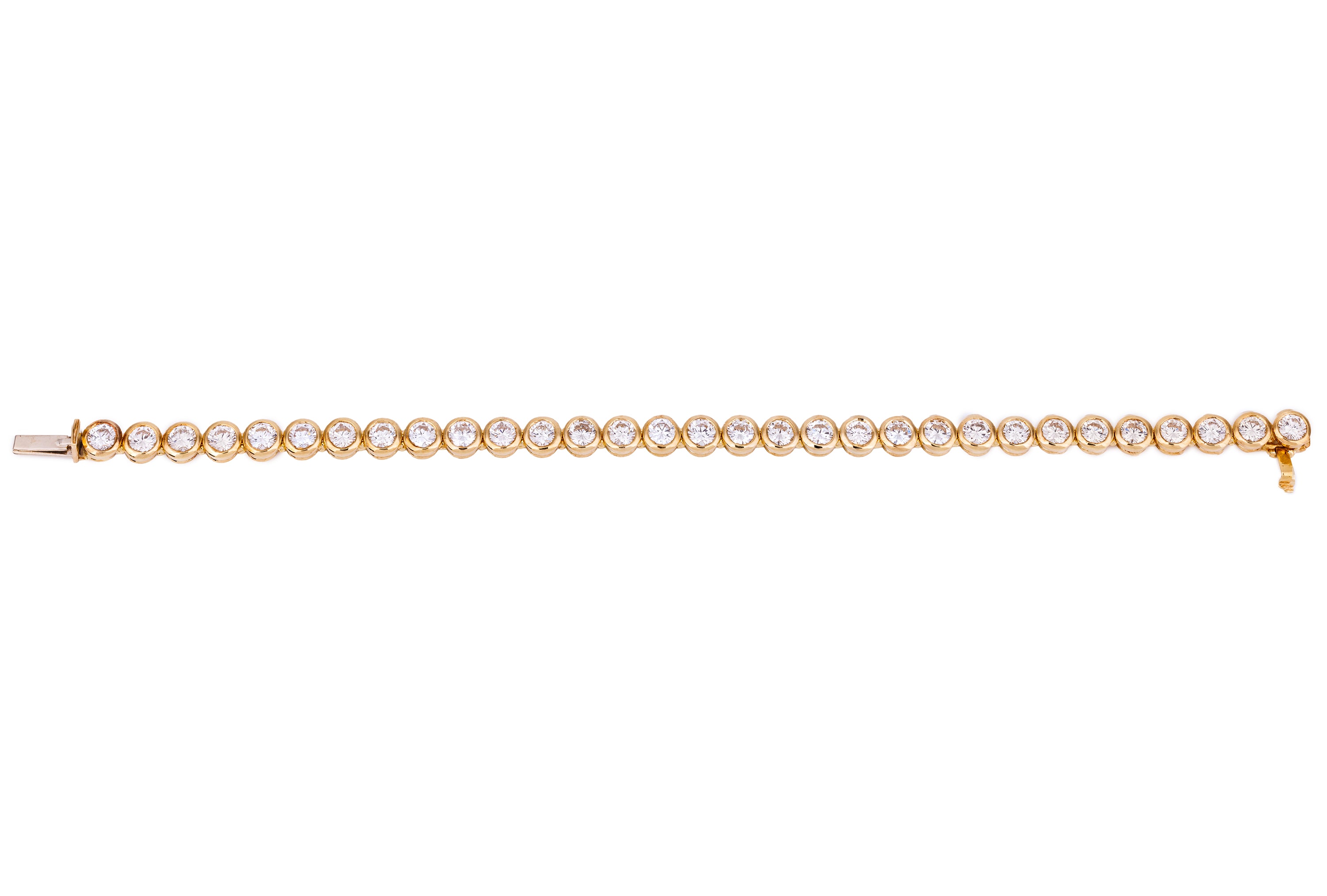 Diamond Suite | Necklace, Bracelet & Earrings | 18k Yellow Gold | Diamond Certification | 117 Diamonds | 41.84 ct