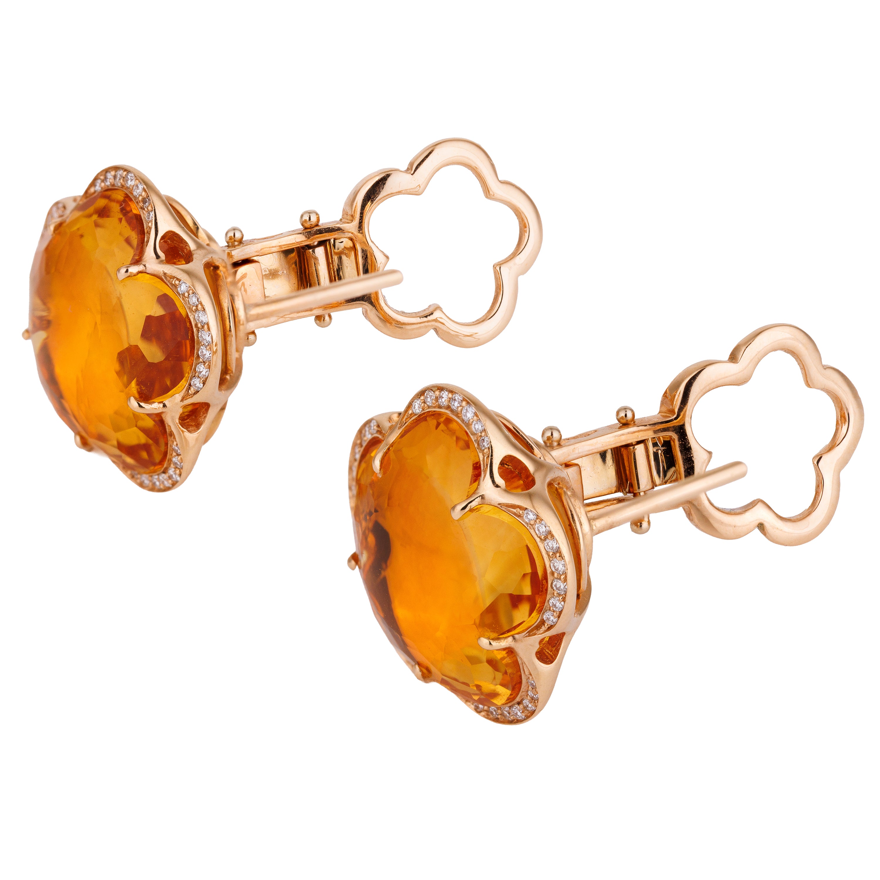 Pasquale Bruni Bon Ton Set | Citrine & Diamond | Necklace, Ring & Earrings | 18k Rose Gold
