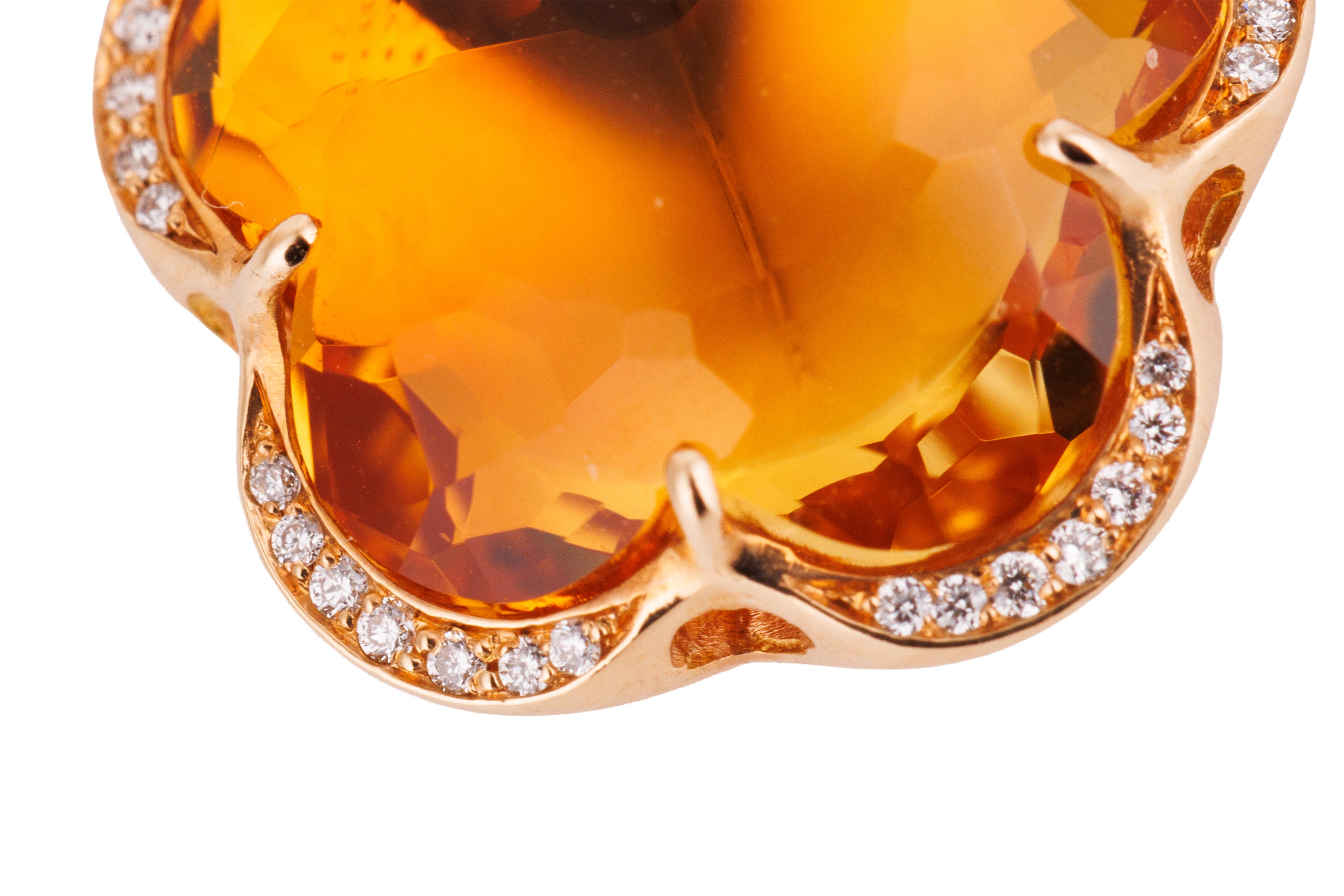 Pasquale Bruni Bon Ton Set | Citrine & Diamond | Necklace, Ring & Earrings | 18k Rose Gold