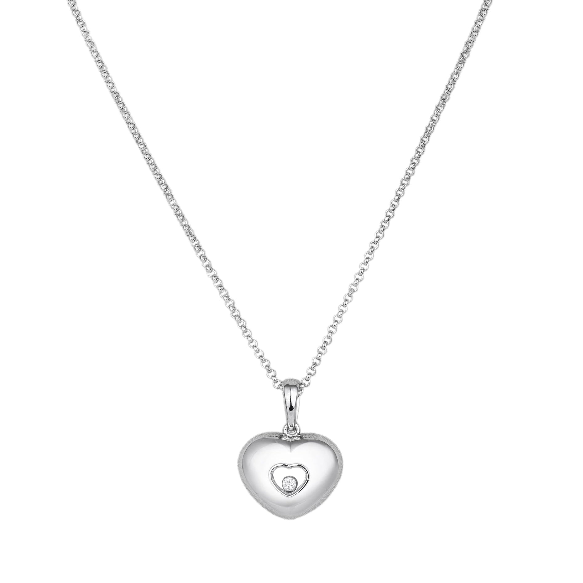 Chopard Happy Diamonds Heart Pendant Necklace | 18k White Gold