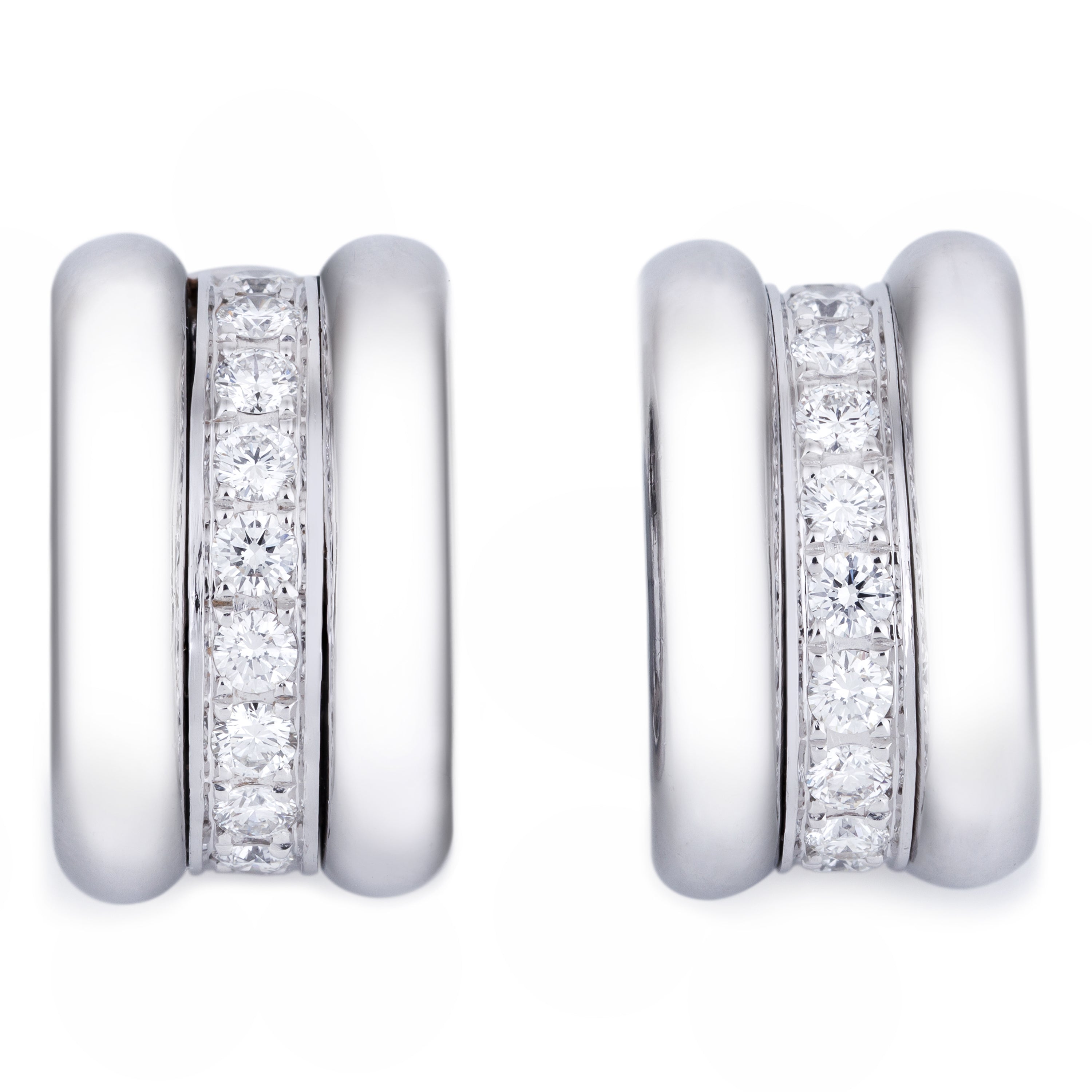 Chopard La Strada Diamond Mini Hoop Earrings | 18k White Gold