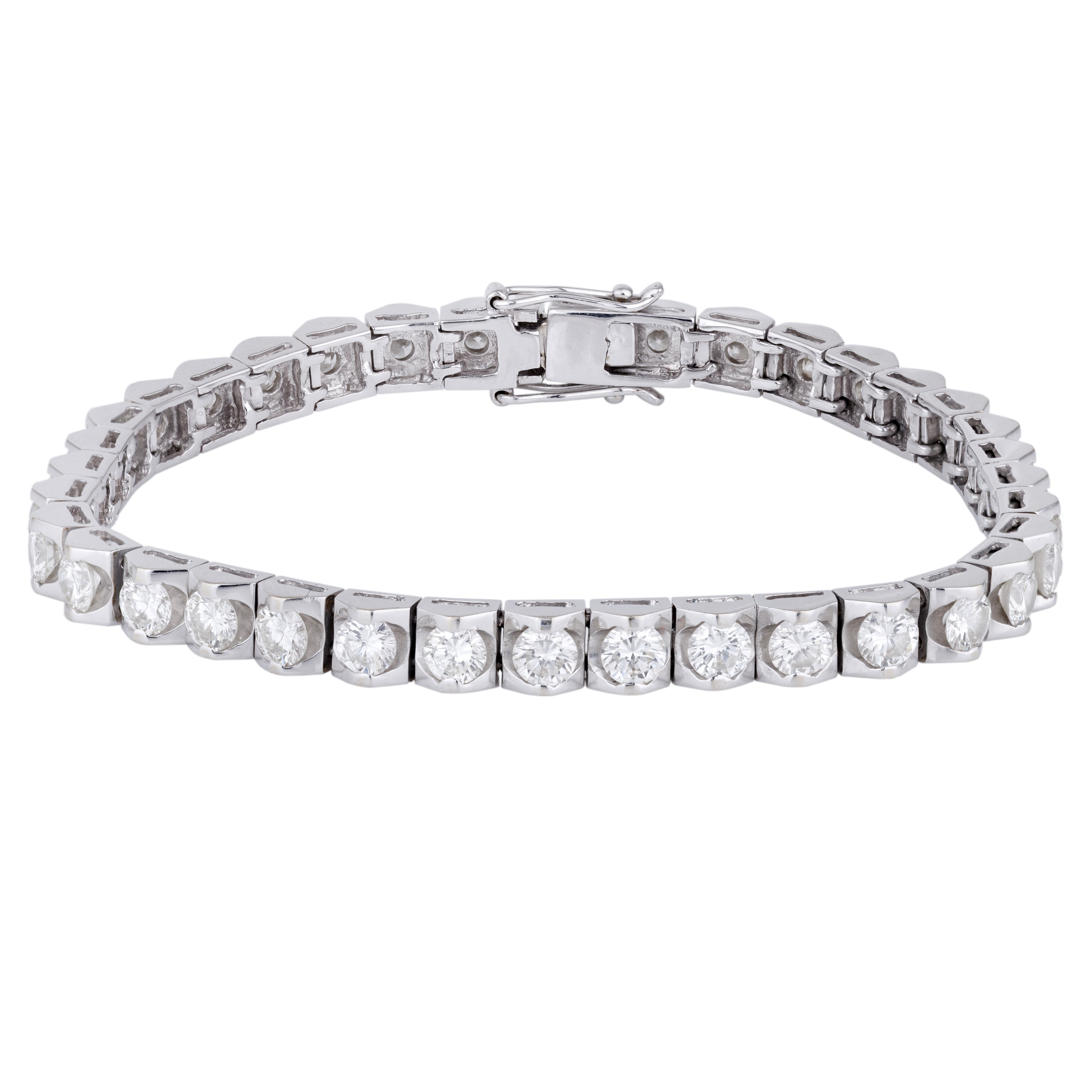Diamond Tennis Bracelet | 18k White Gold