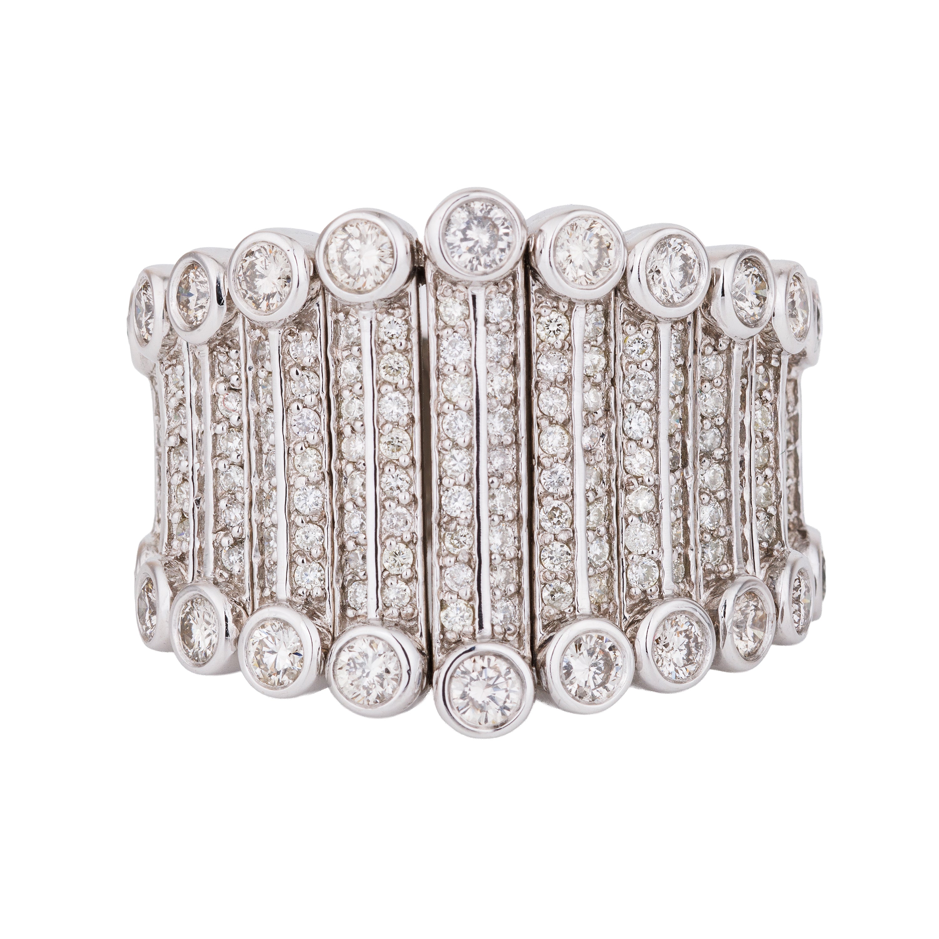 Armour Diamond Ring | 18k White Gold