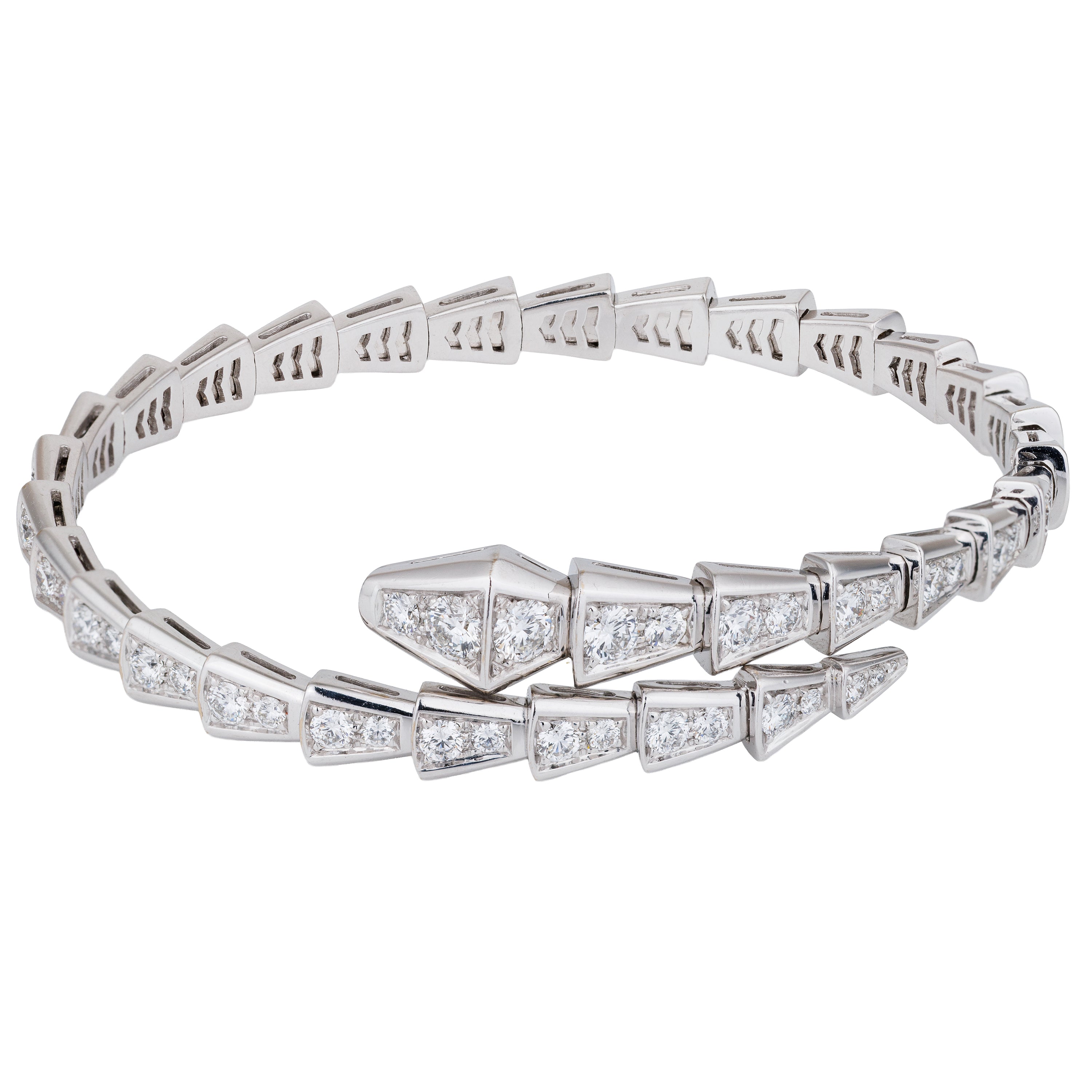 Bvlgari Serpenti Viper Diamond Bracelet | 18k White Gold