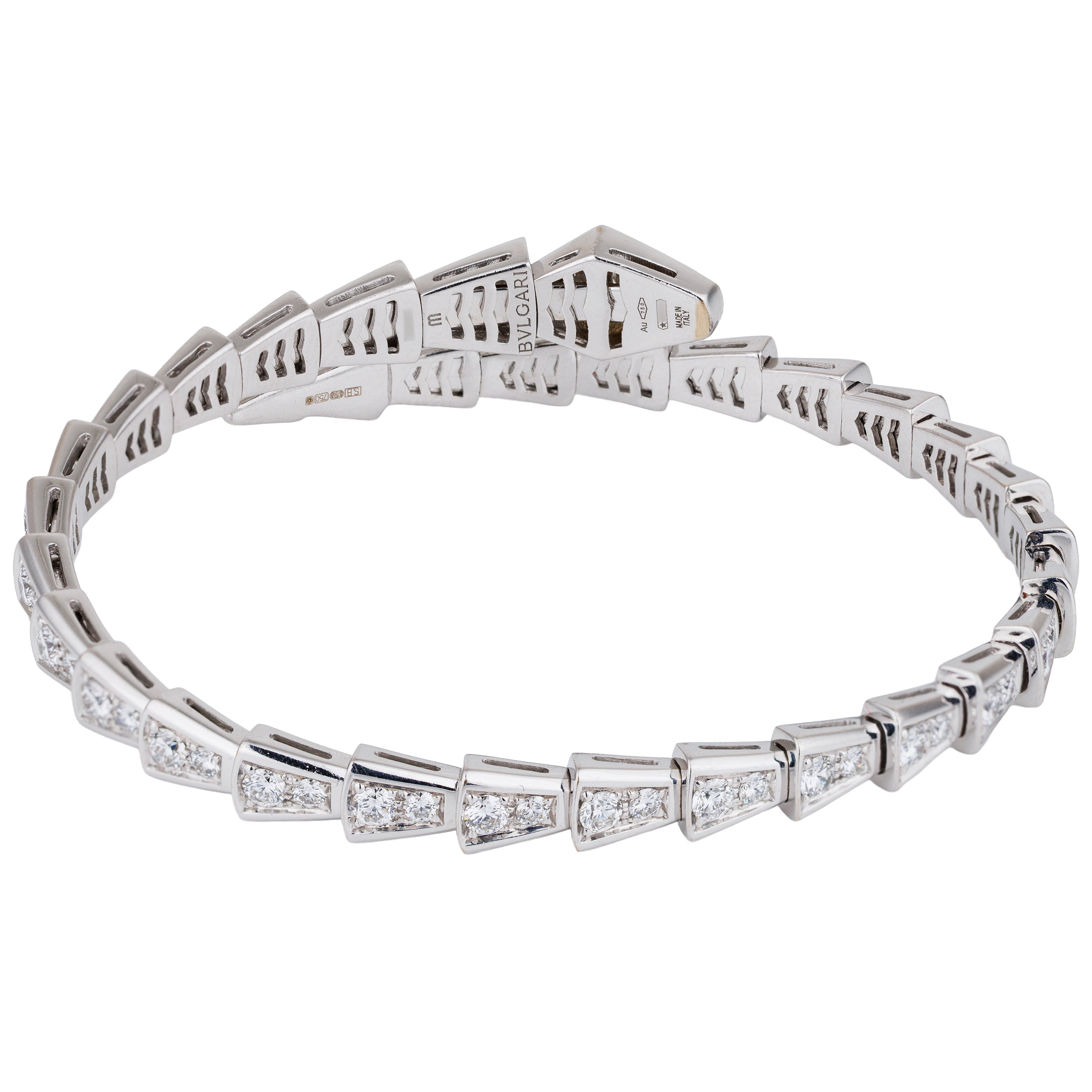 Bvlgari Serpenti Viper Diamond Bracelet | 18k White Gold