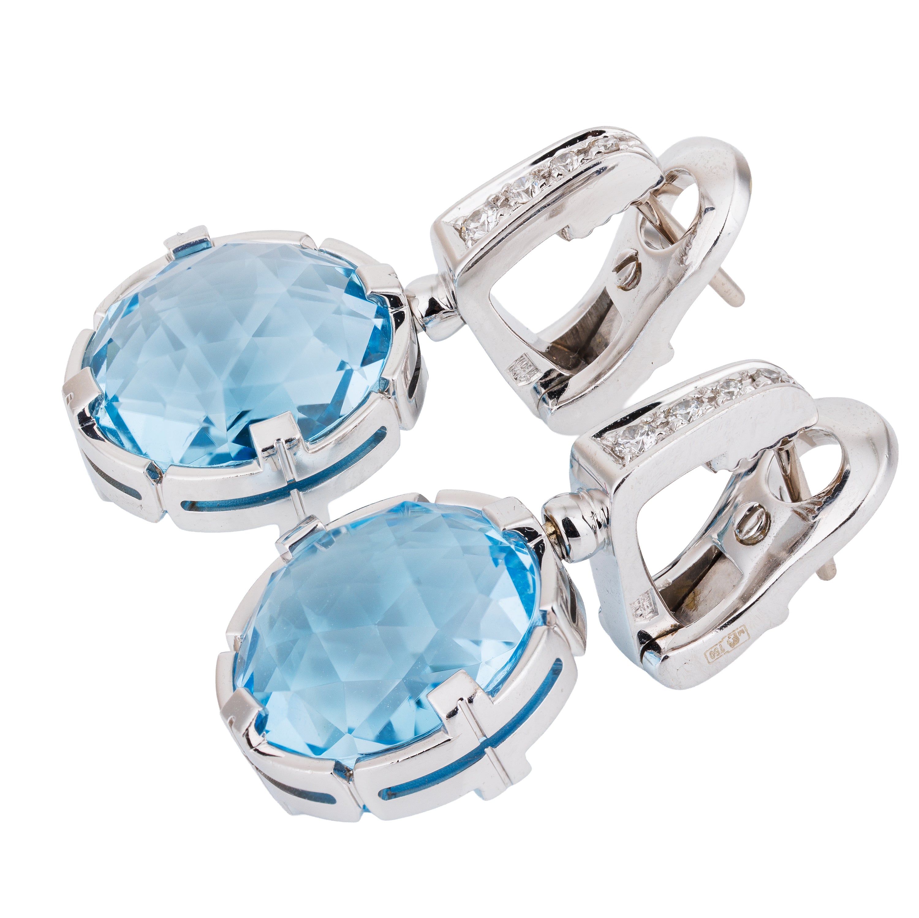 Bvlgari Parentesi Set | Blue Topaz & Diamond | Necklace, Ring & Earrings | 18k White Gold
