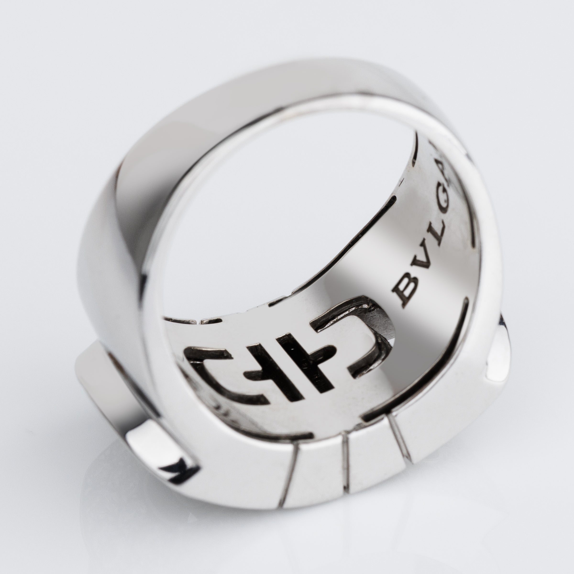 Bvlgari Parentesi Ring | Pavé Diamonds | 18k White Gold