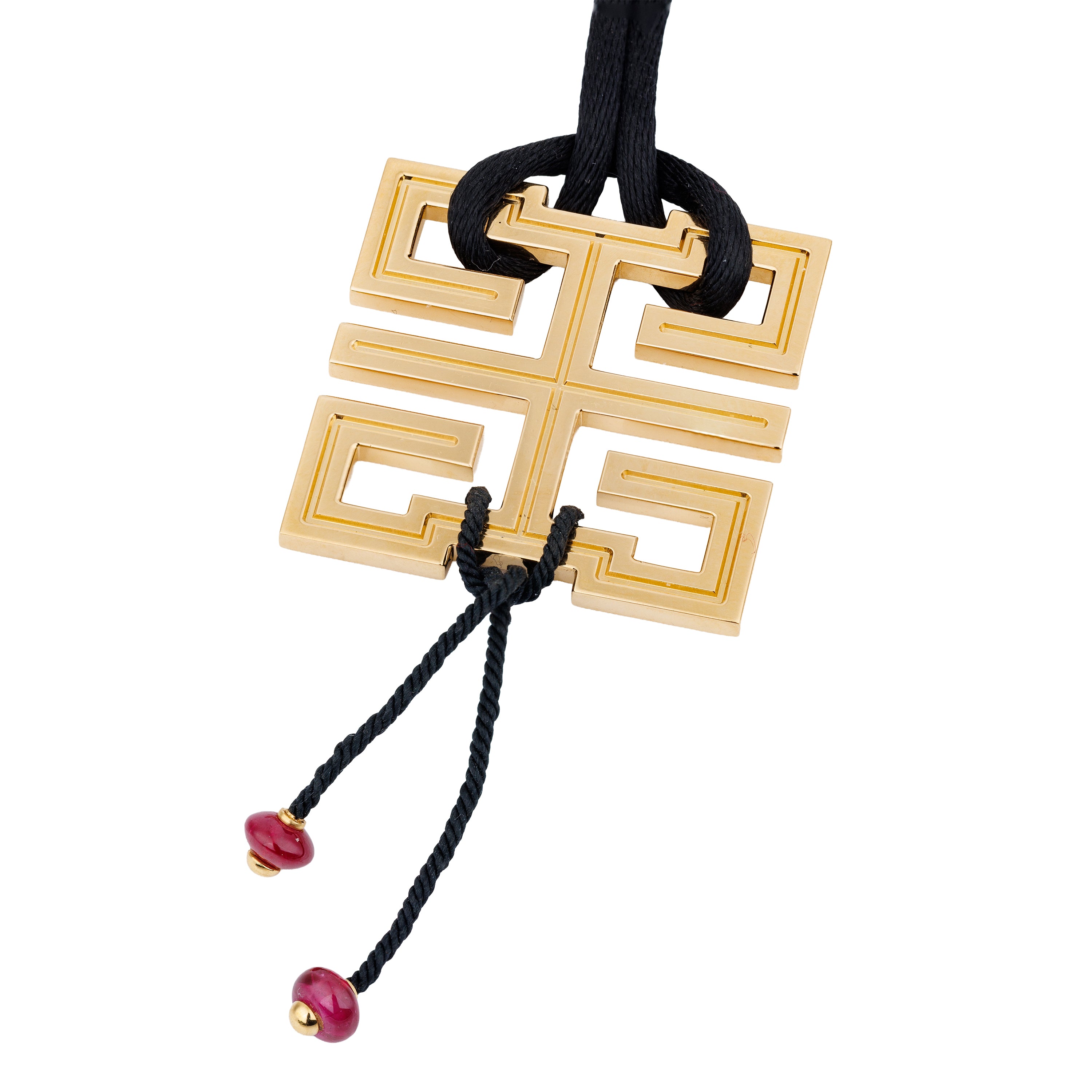 Cartier 'Le Baiser du Dragon' Pendant Necklace | 18k Yellow Gold & Ruby | Cord Necklace | Box & Papers | 2005