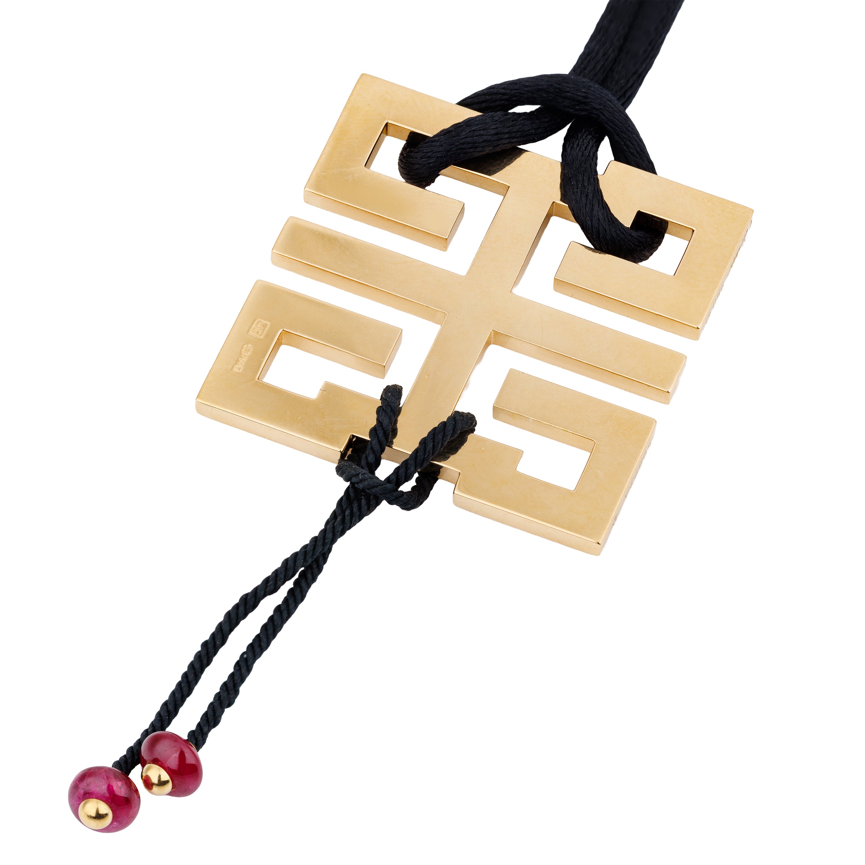 Cartier 'Le Baiser du Dragon' Pendant Necklace | 18k Yellow Gold & Ruby | Cord Necklace | Box & Papers | 2005