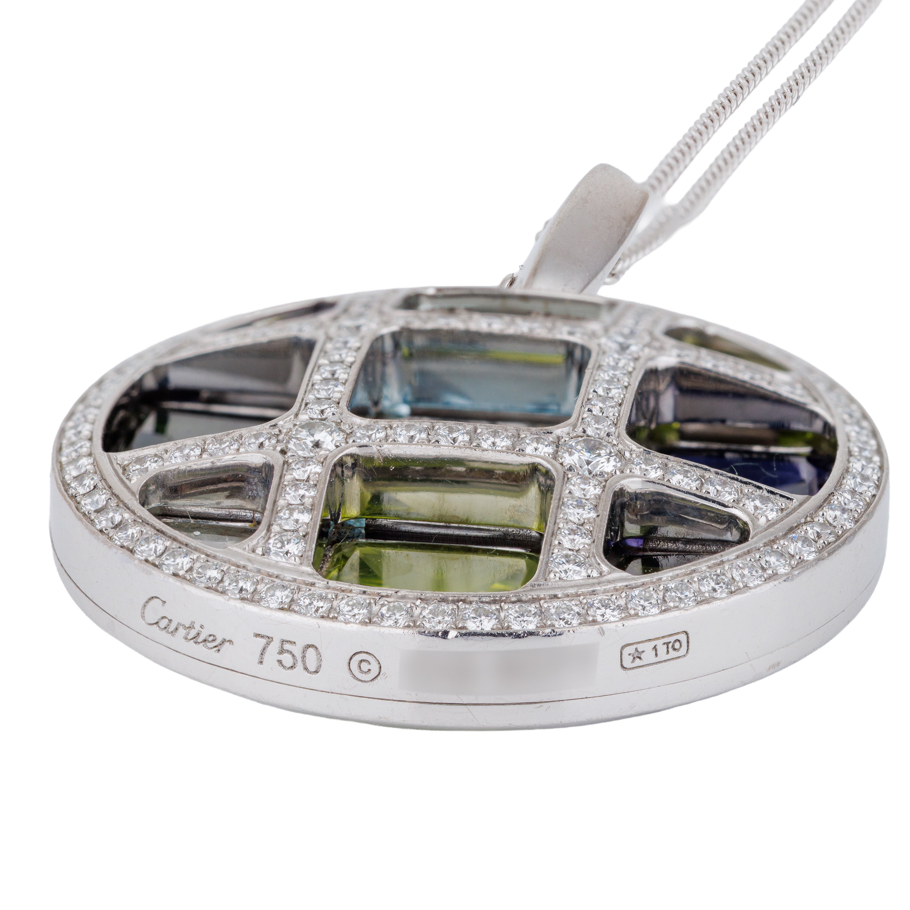 Cartier Pasha de Cartier Pendant Necklace | Multi Gemstones | 18k White Gold | 2000's