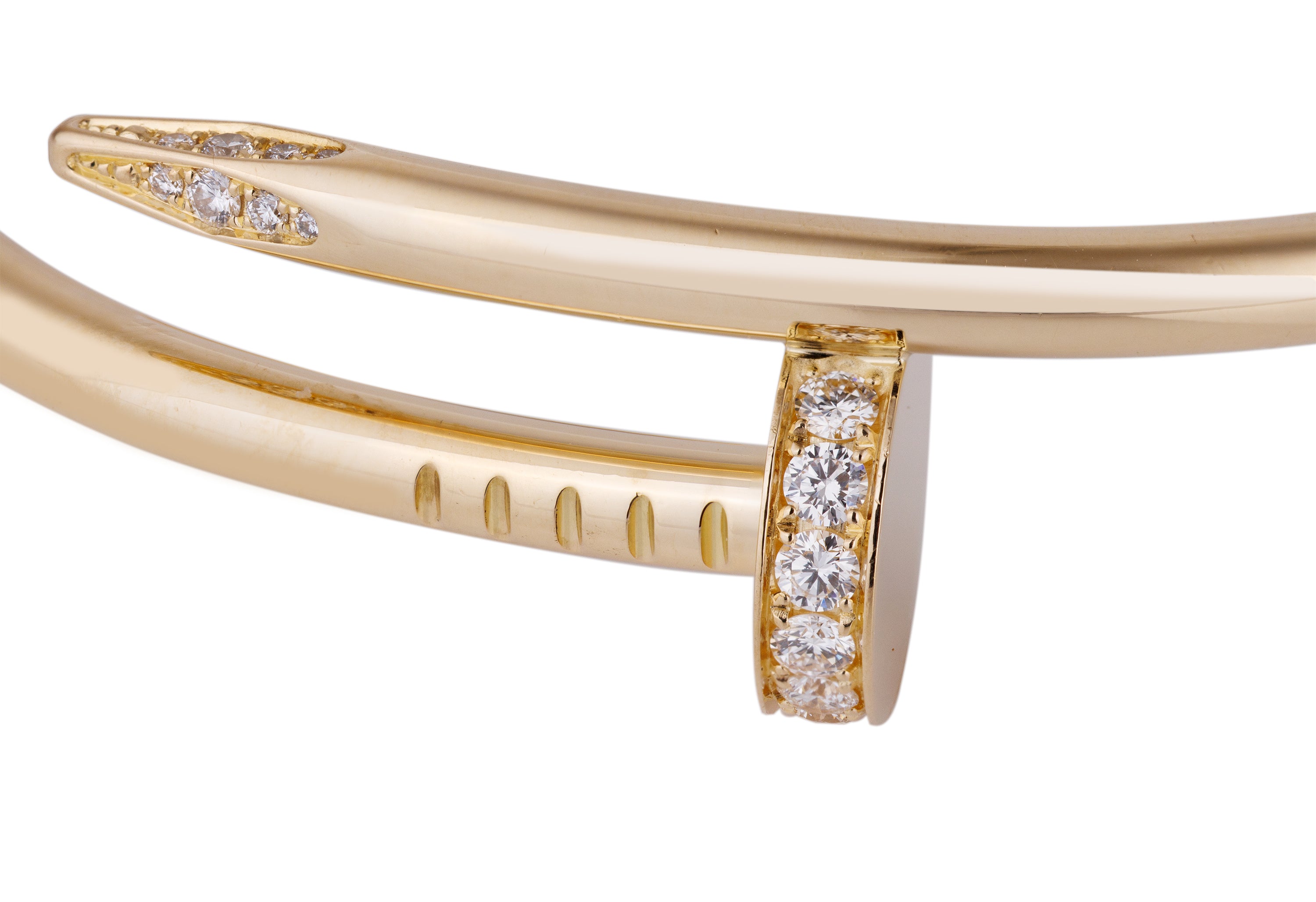 Cartier Juste Un Clou Diamond Bracelet, Classic Model, Size 15 | 18K Yellow Gold