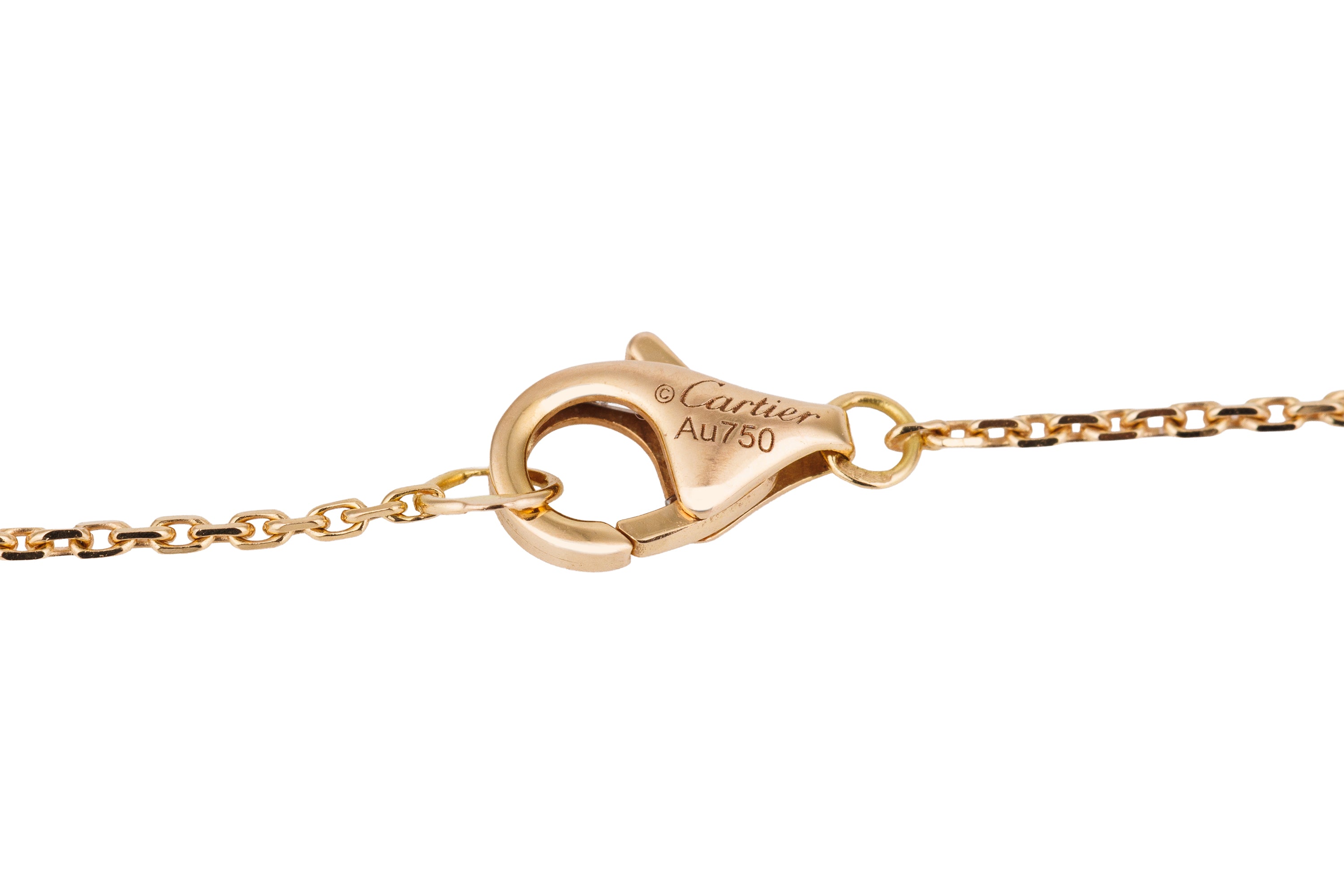 Cartier Panthère de Cartier Pendant Necklace | Tsvaorite Garnet & Onyx | 18k Rose Gold | Papers