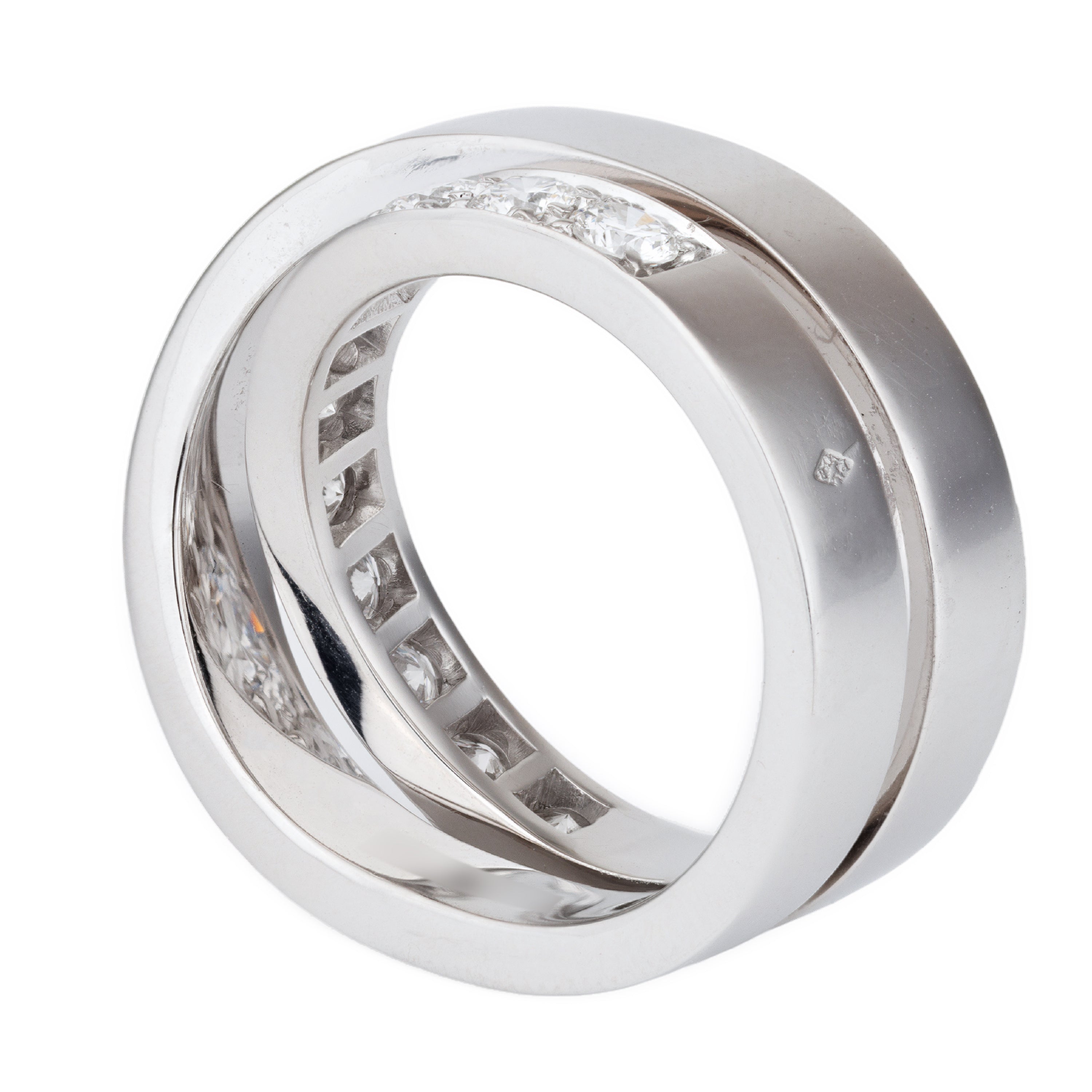 Cartier Nouvelle Vague Diamond Ring | 18k White Gold | Size 52
