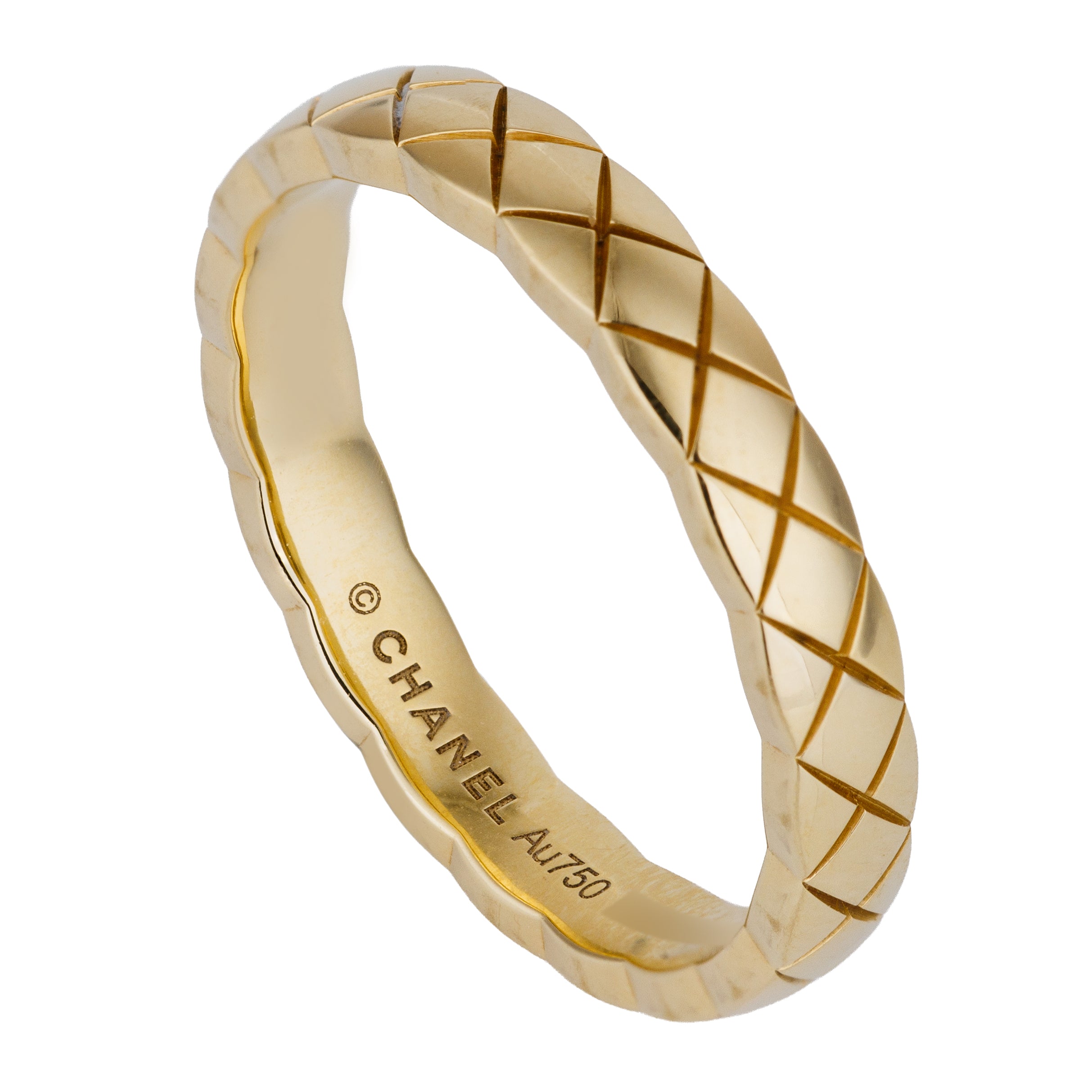 Chanel Coco Crush Ring, Mini Version | 18k Yellow Gold | Size 54 | Box