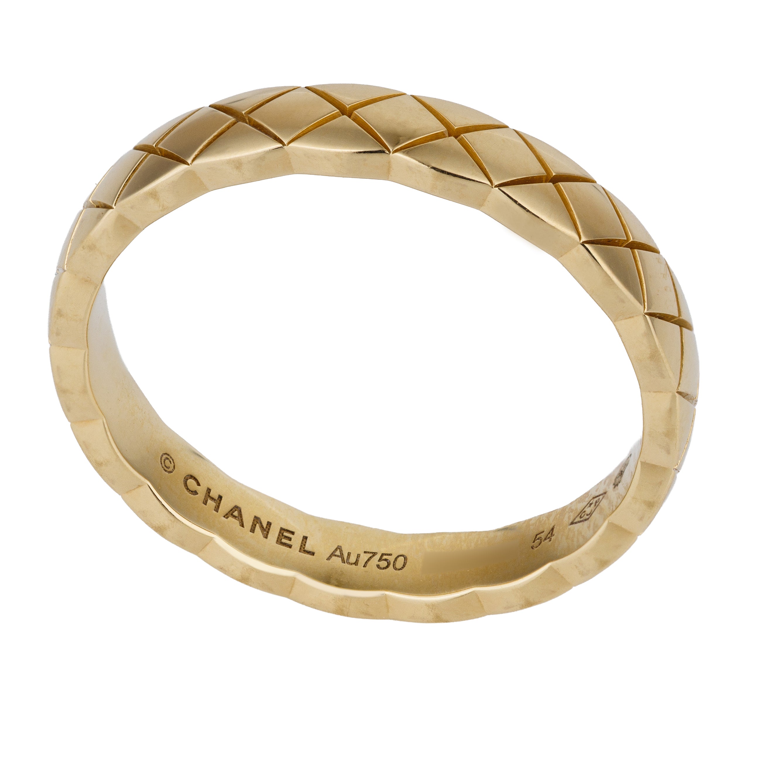 Chanel Coco Crush Ring, Mini Version | 18k Yellow Gold | Size 54 | Box