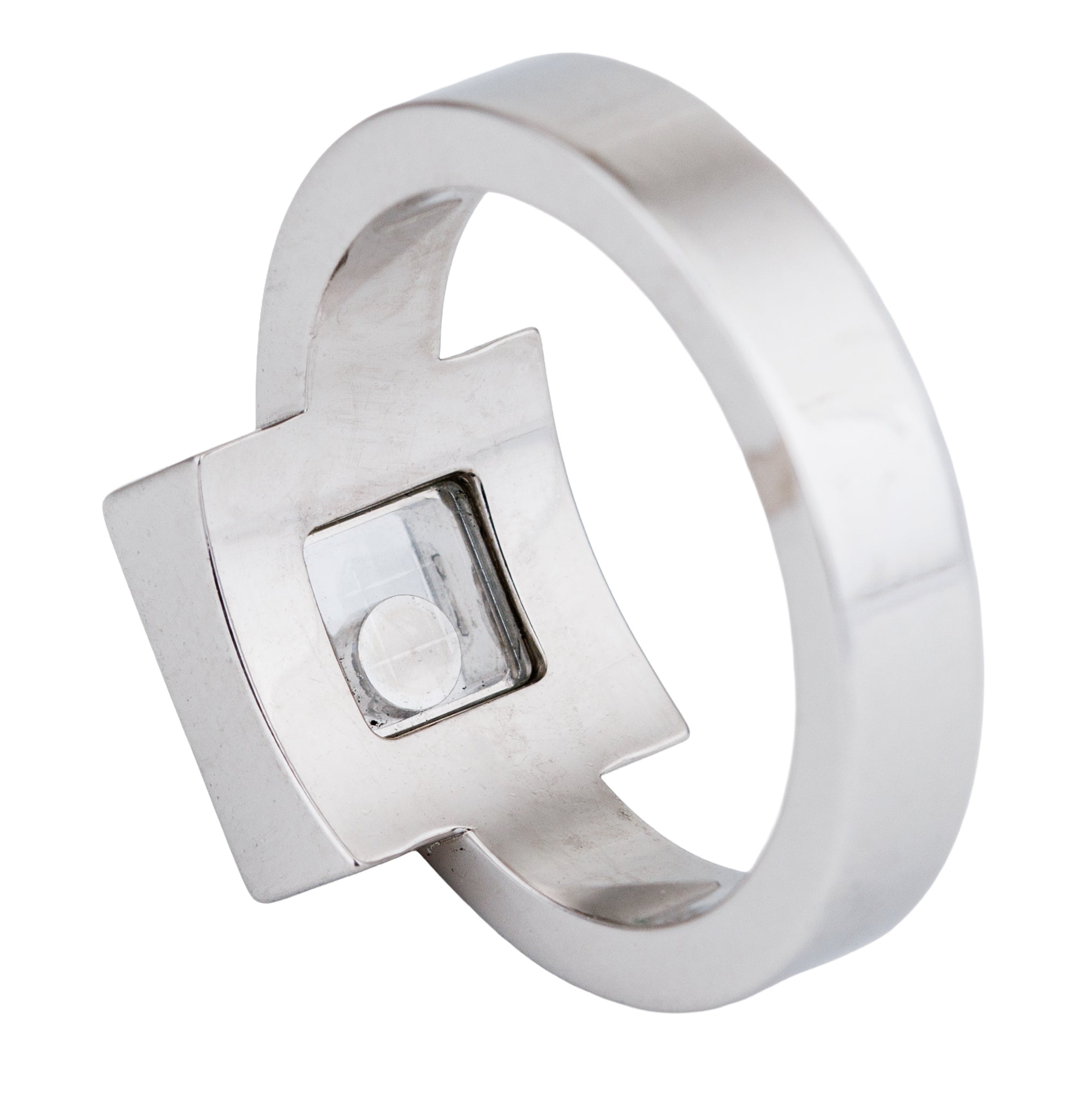 Chopard Happy Diamonds Square Ring | 18k White Gold