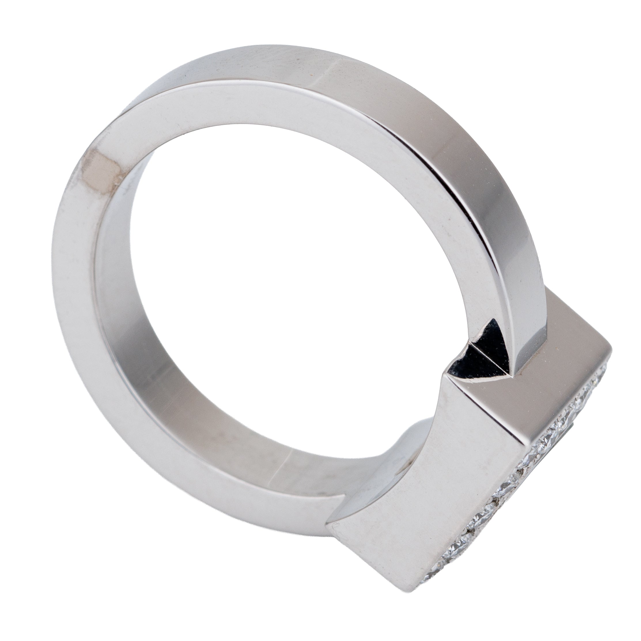 Chopard Happy Diamonds Square Ring | 18k White Gold