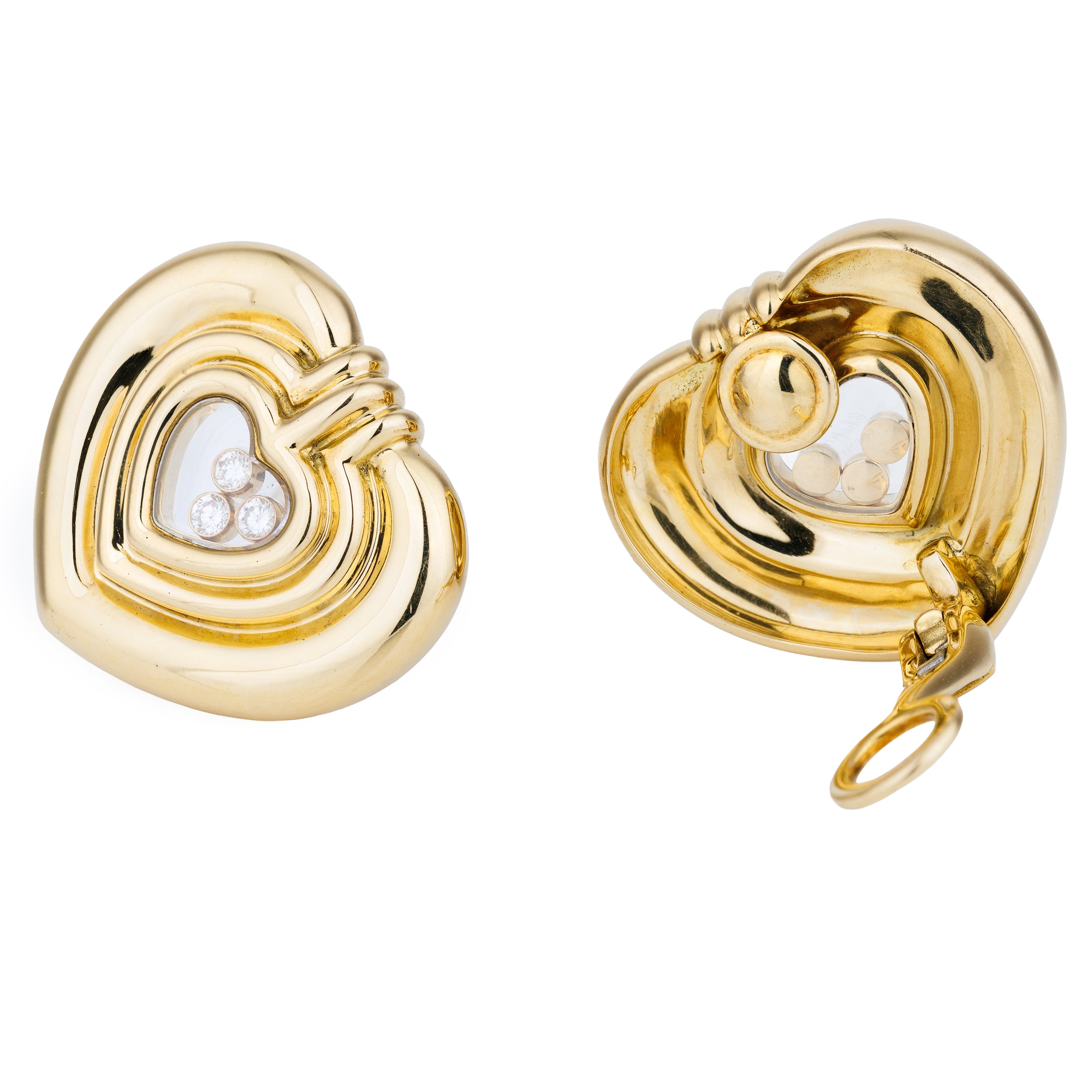 Chopard Happy Diamonds Heart-Shaped Earrings | 18k Yellow Gold