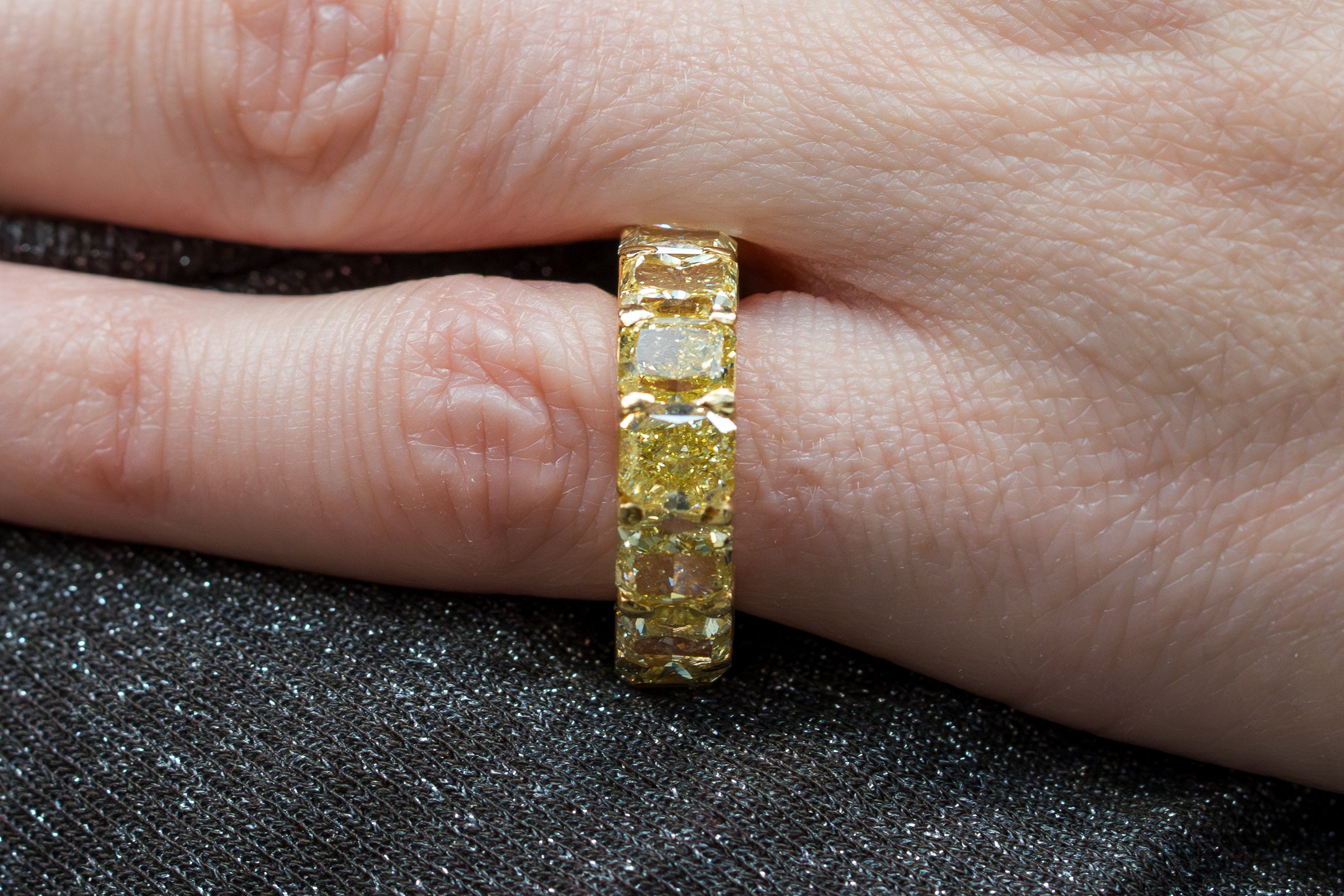Leviev Yellow Diamond Eternity Band Ring | 18k Yellow Gold