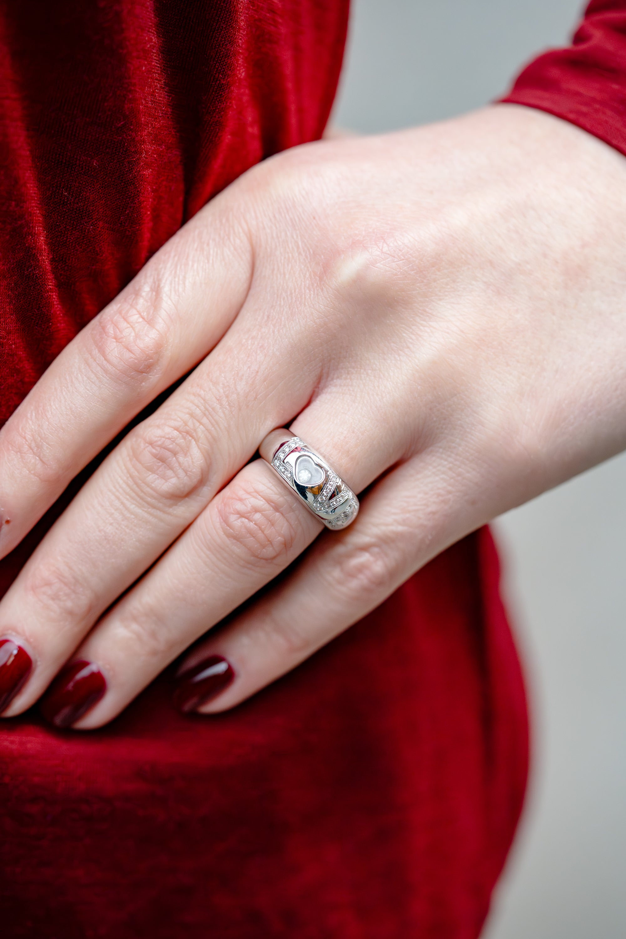 Chopard Happy Diamonds Love Ring | 18k White Gold | Size 52 | 1990's
