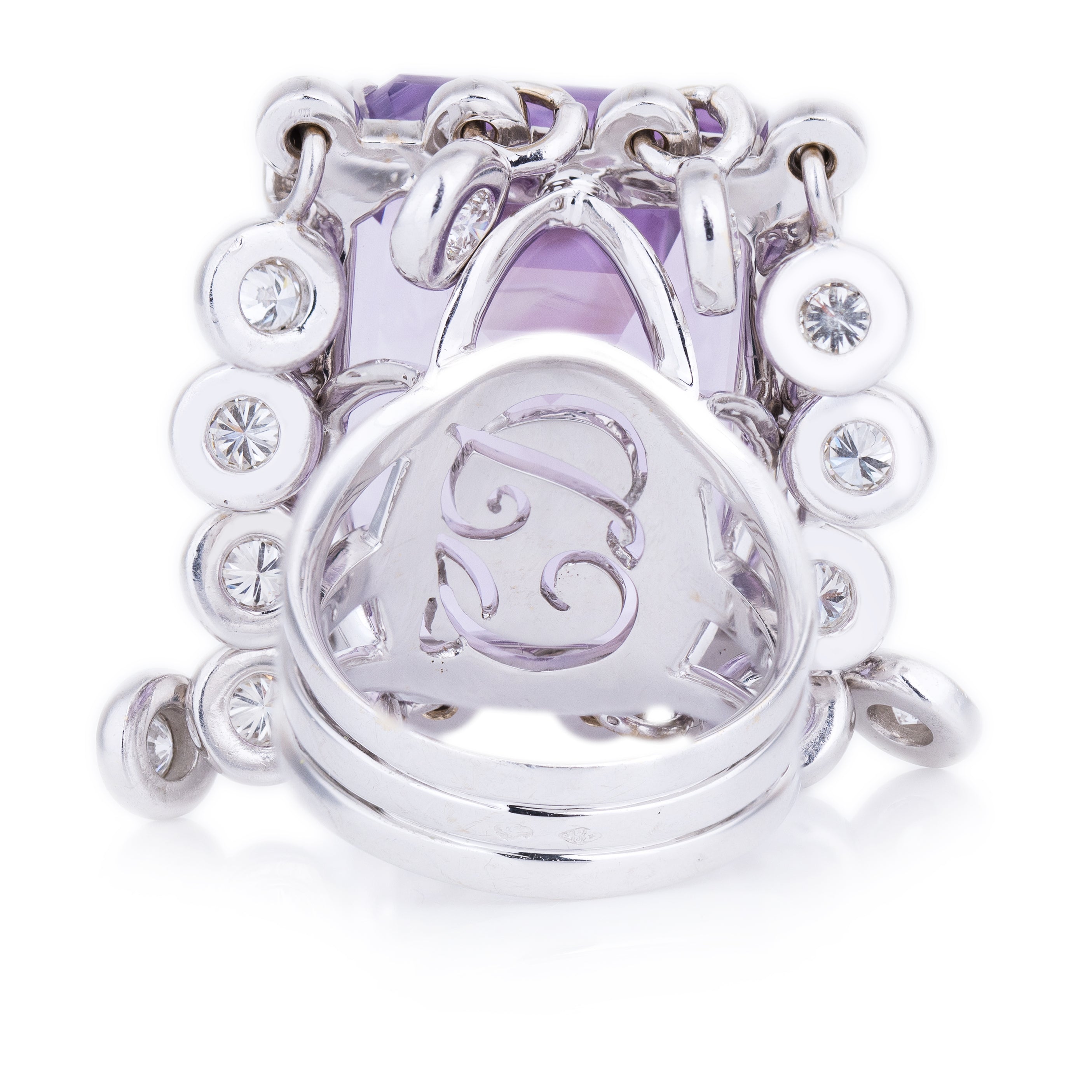 Dior 'Belle des Iles' Amethyst Diamond Cocktail Ring | 18k White Gold