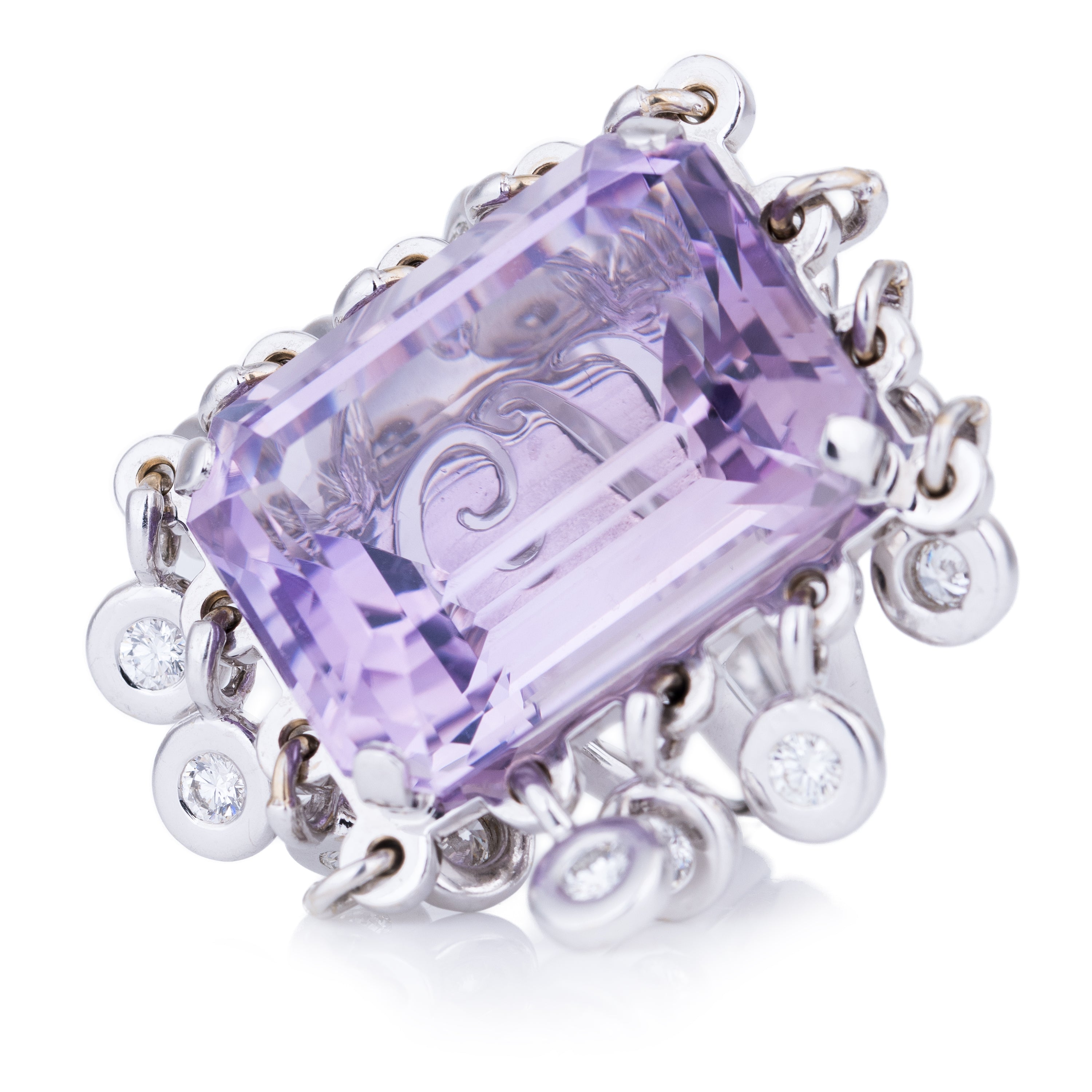 Dior 'Belle des Iles' Amethyst Diamond Cocktail Ring | 18k White Gold