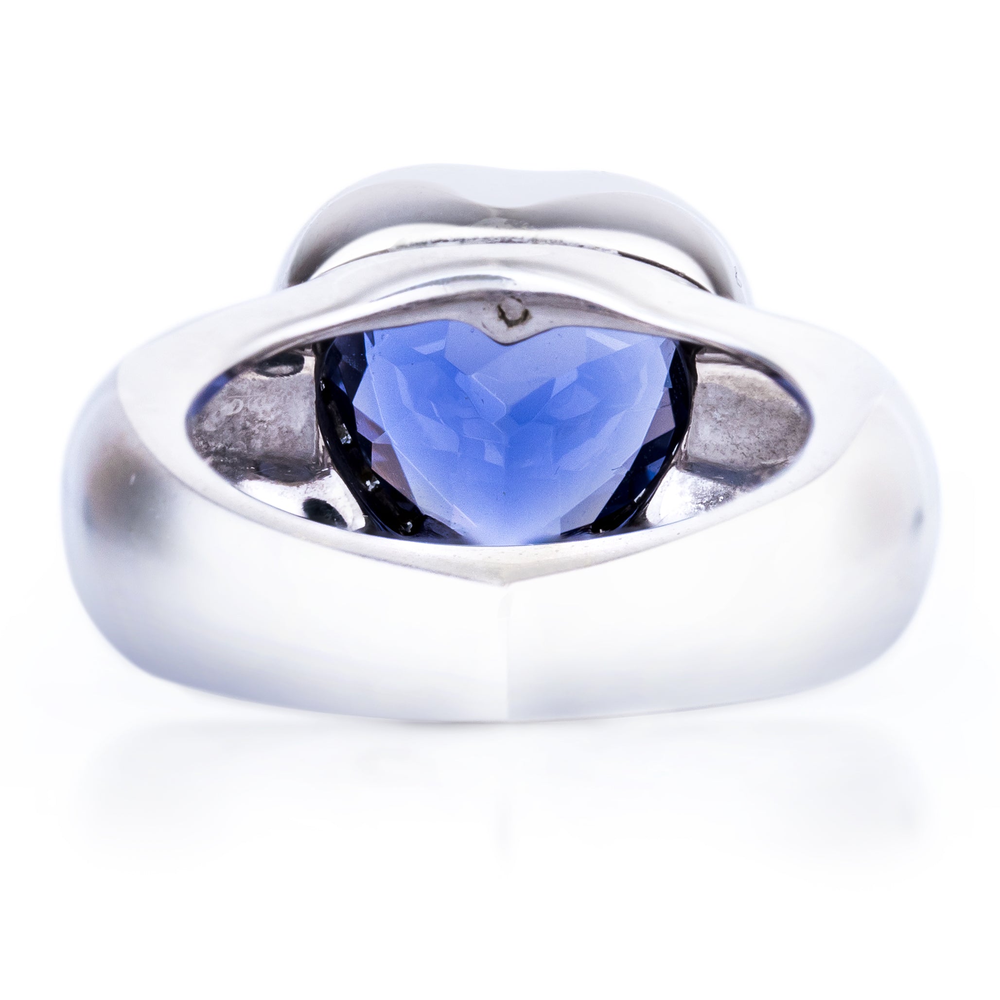 Piaget Heart-Shaped Ring | Tanzanite & Diamond | 18k White Gold | 1997