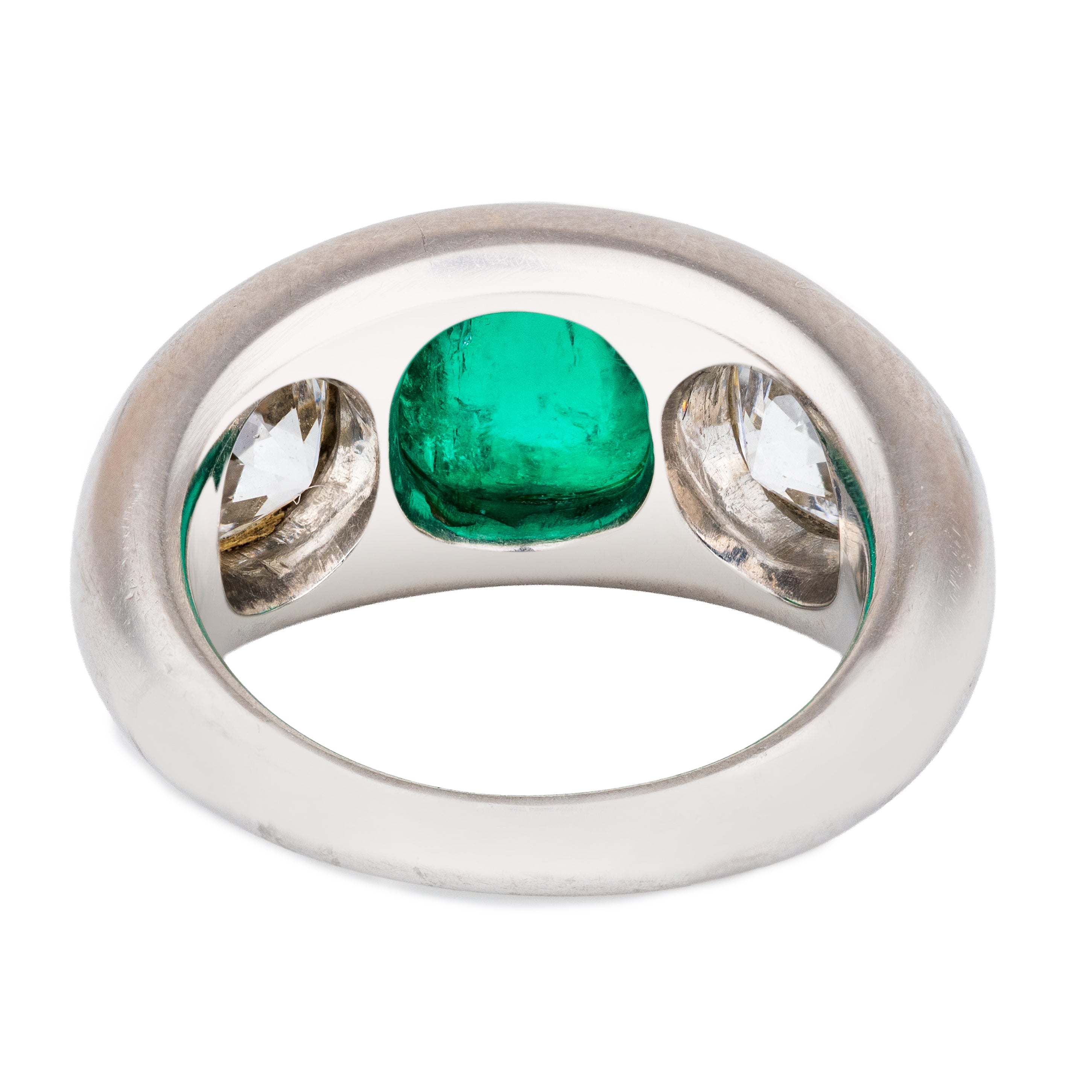 Tiffany & Co. 1920's Colombian Emerald & Diamond Ring | Platinum | Edwardian - Art Deco