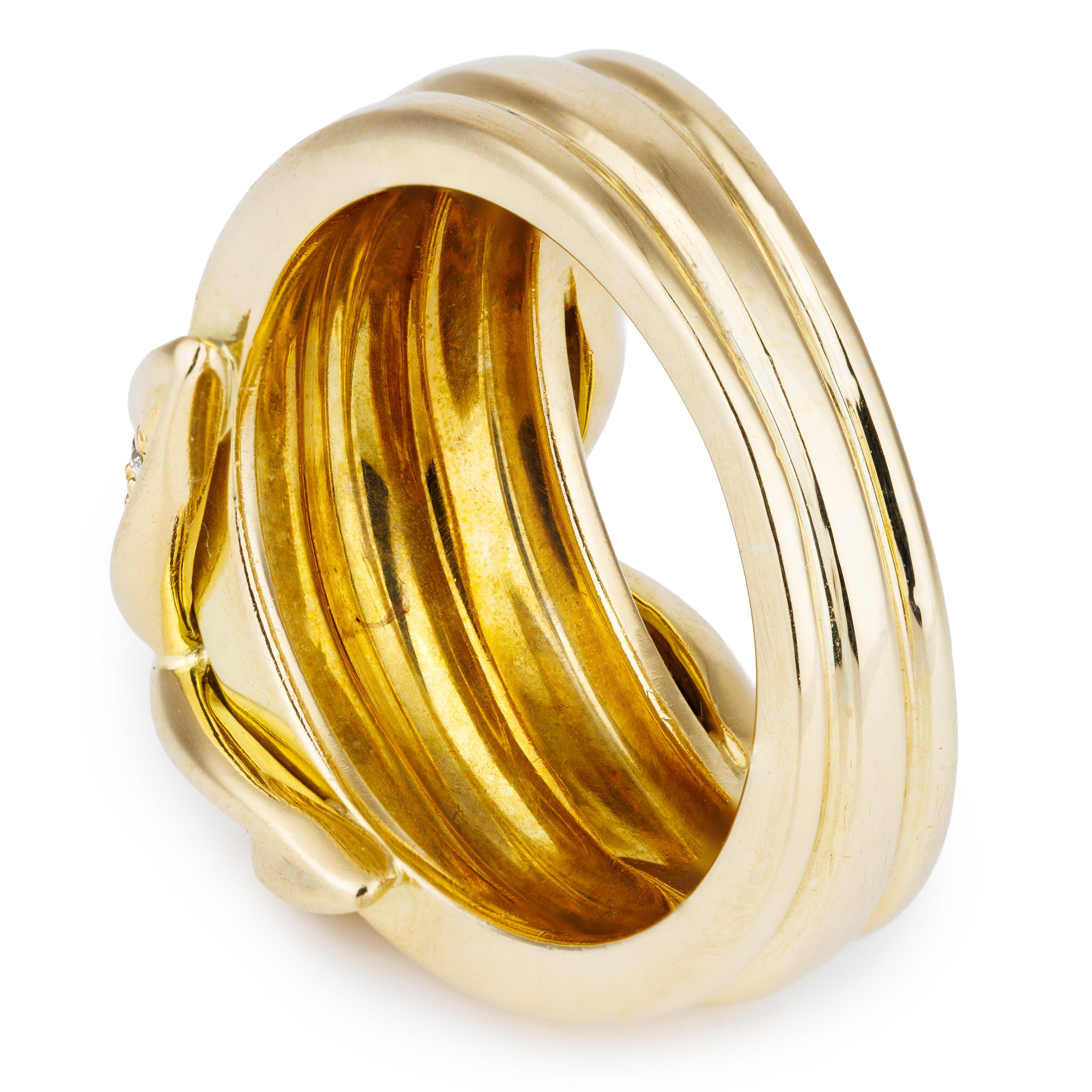 Tiffany Schlumberger Crossover Diamond Ring | 18k Yellow Gold | 1990