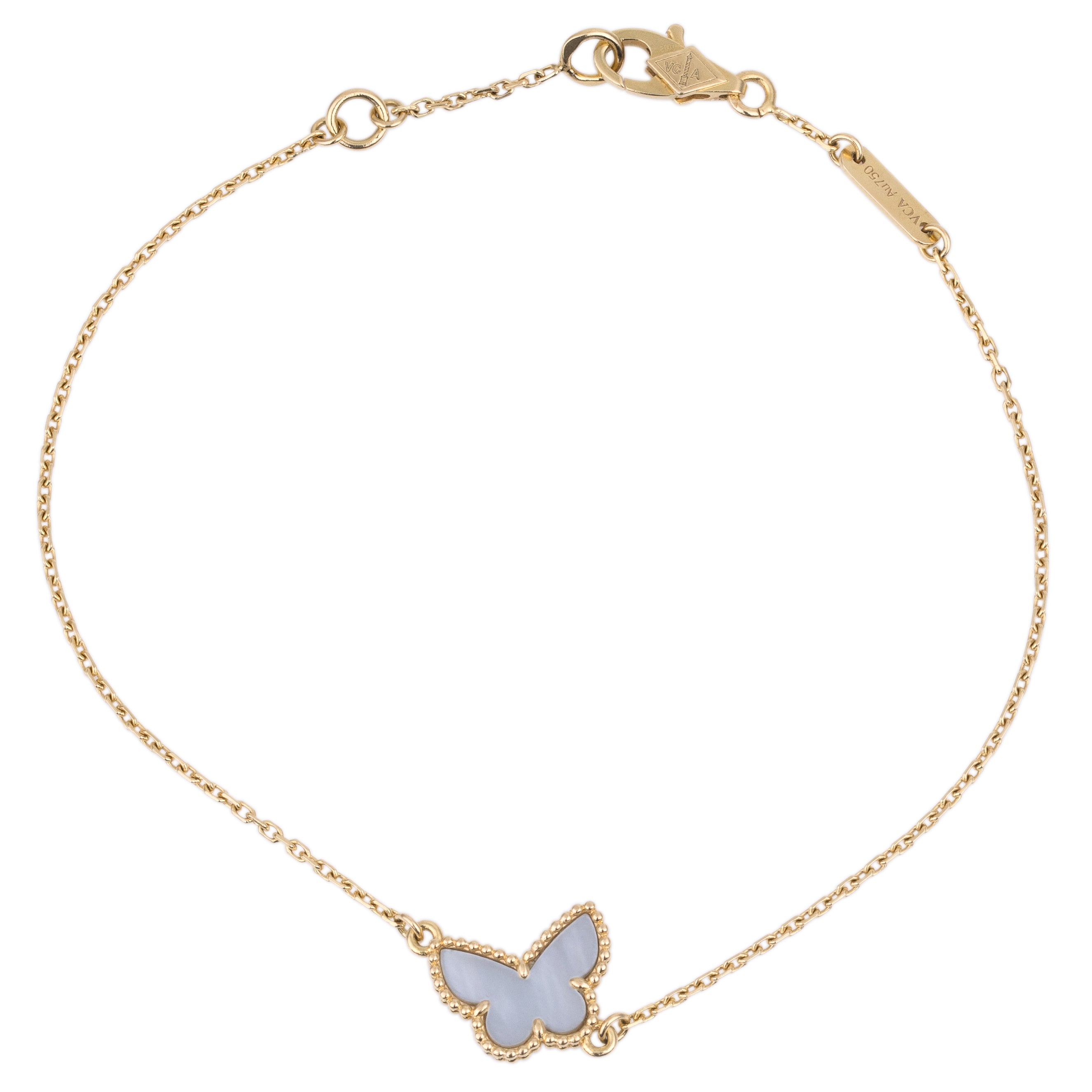 Van Cleef & Arpels Sweet Butterflies Bracelet | Mother Of Pearl | 18k Yellow Gold