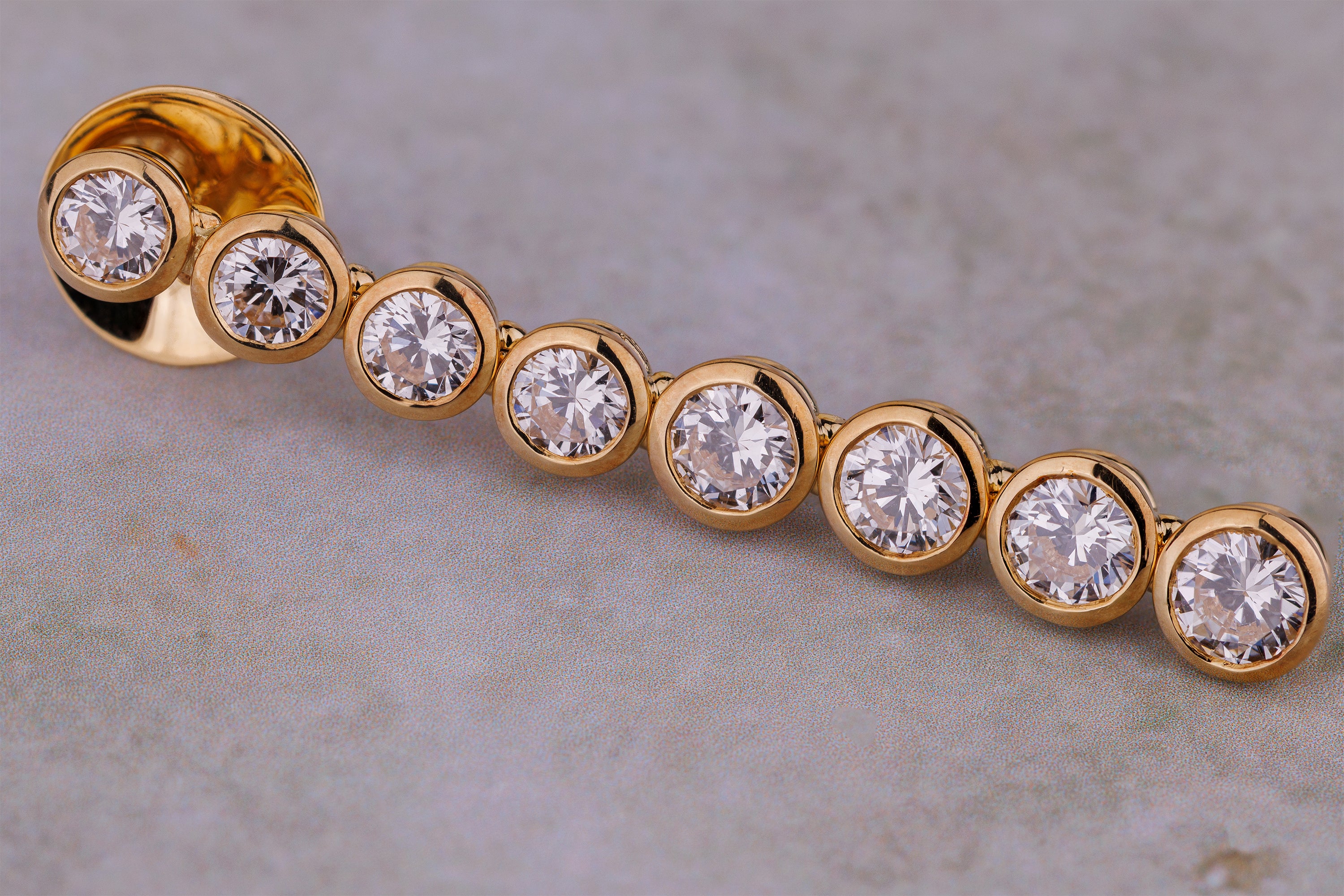 Diamond Suite | Necklace, Bracelet & Earrings | 18k Yellow Gold | Diamond Certification | 117 Diamonds | 41.84 ct