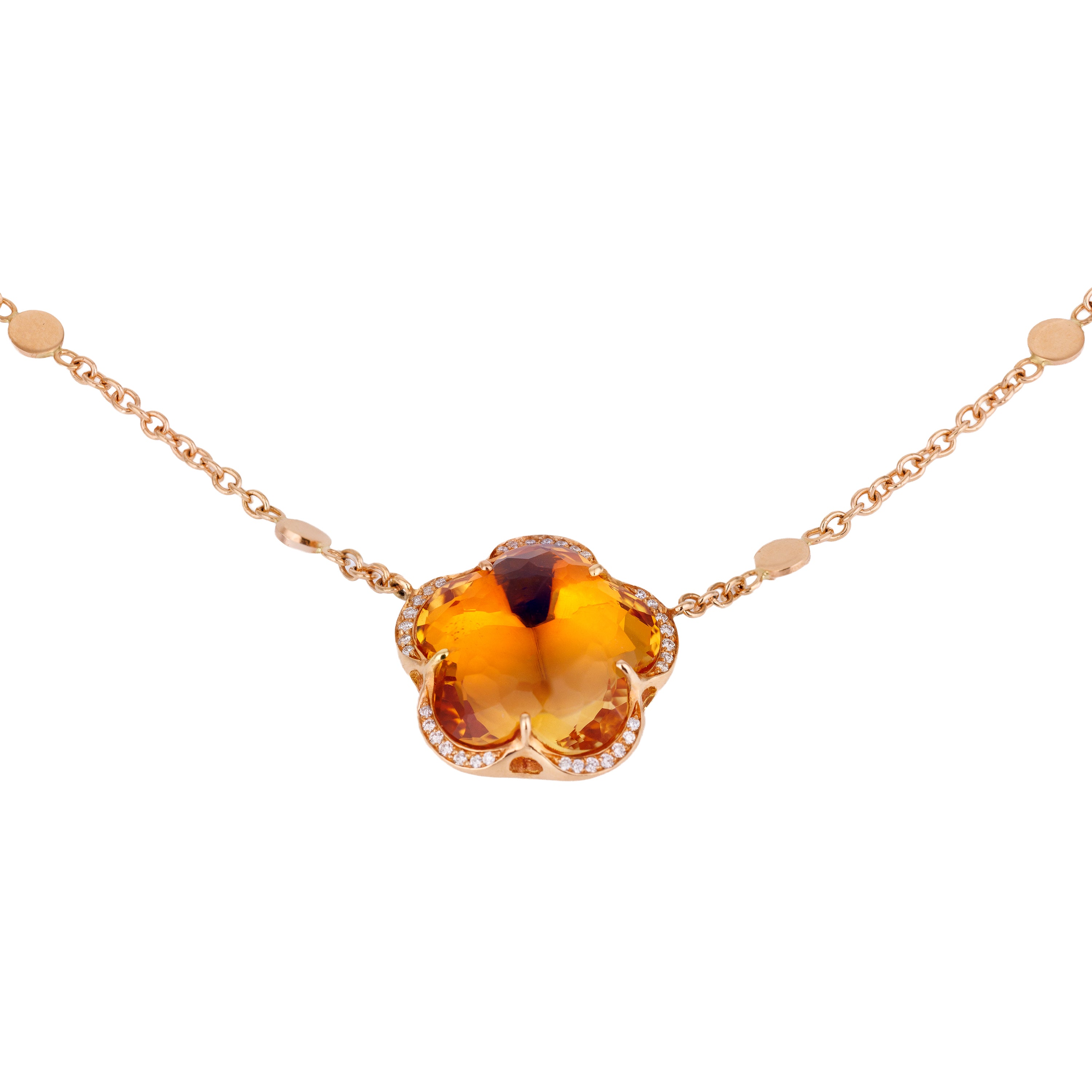 Pasquale Bruni Bon Ton Set | Citrine & Diamond | Necklace, Ring & Earrings | 18k Rose Gold