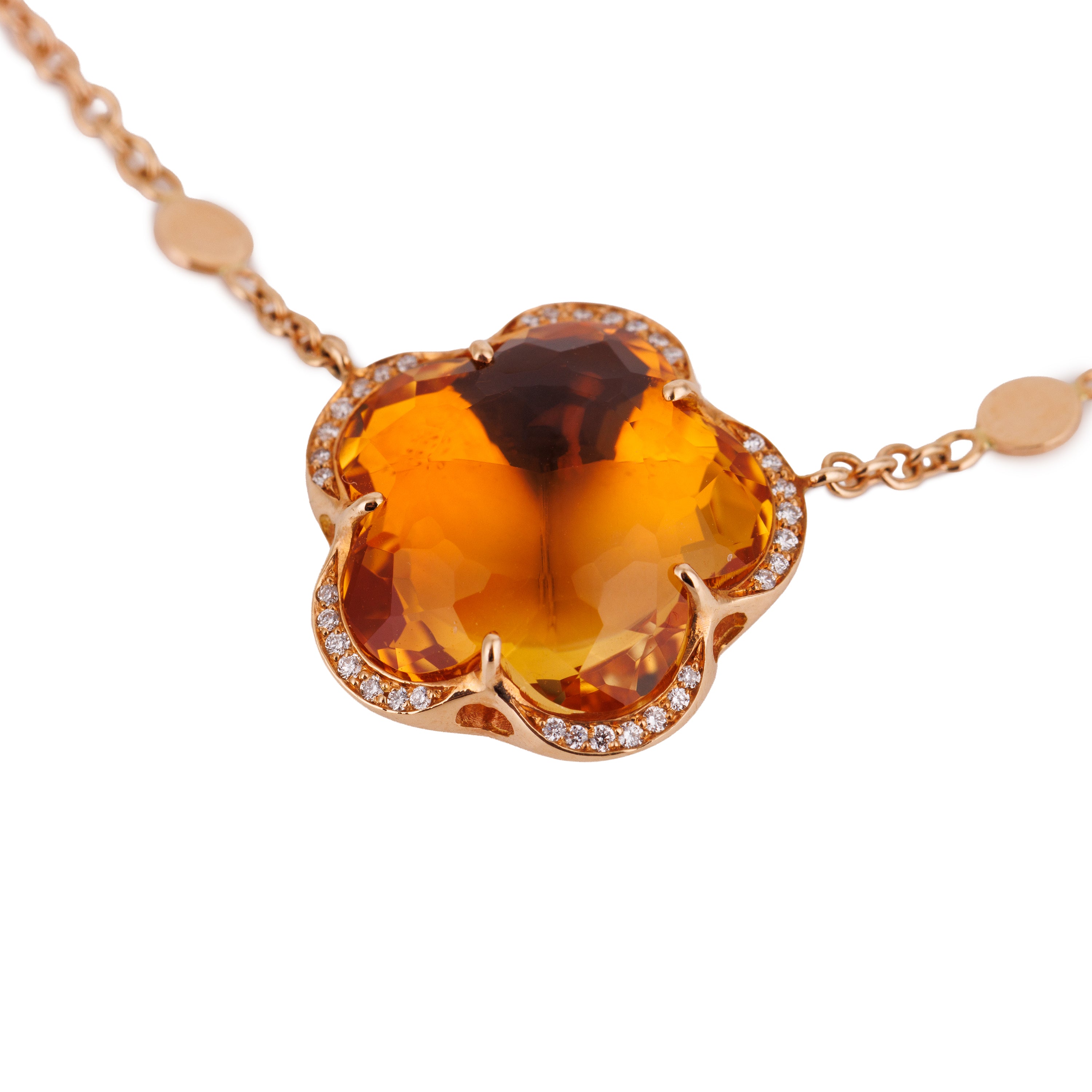 Pasquale Bruni Bon Ton Set | Citrine & Diamond | Necklace, Ring & Earrings | 18k Rose Gold