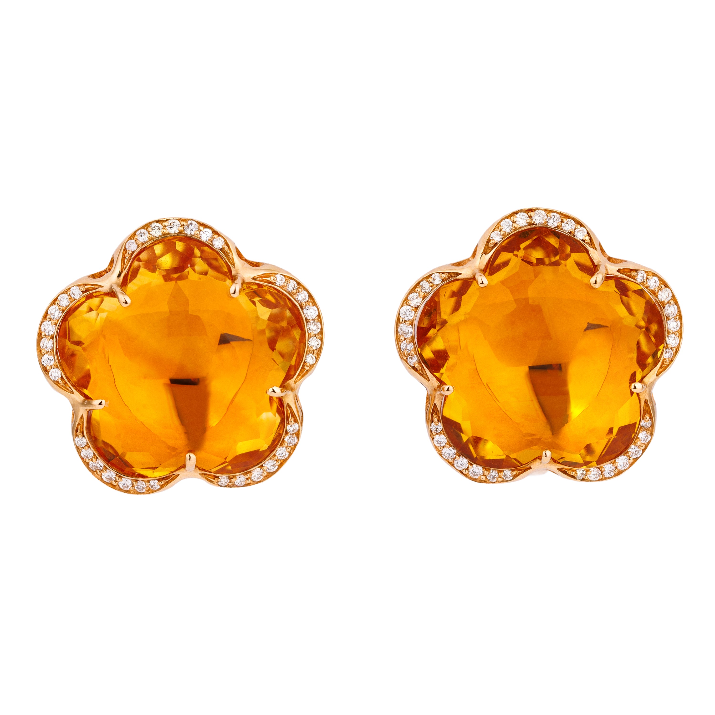 Pasquale Bruni Bon Ton Set | Citrine & Diamond | Necklace, Ring & Earrings | 18k Rose Gold