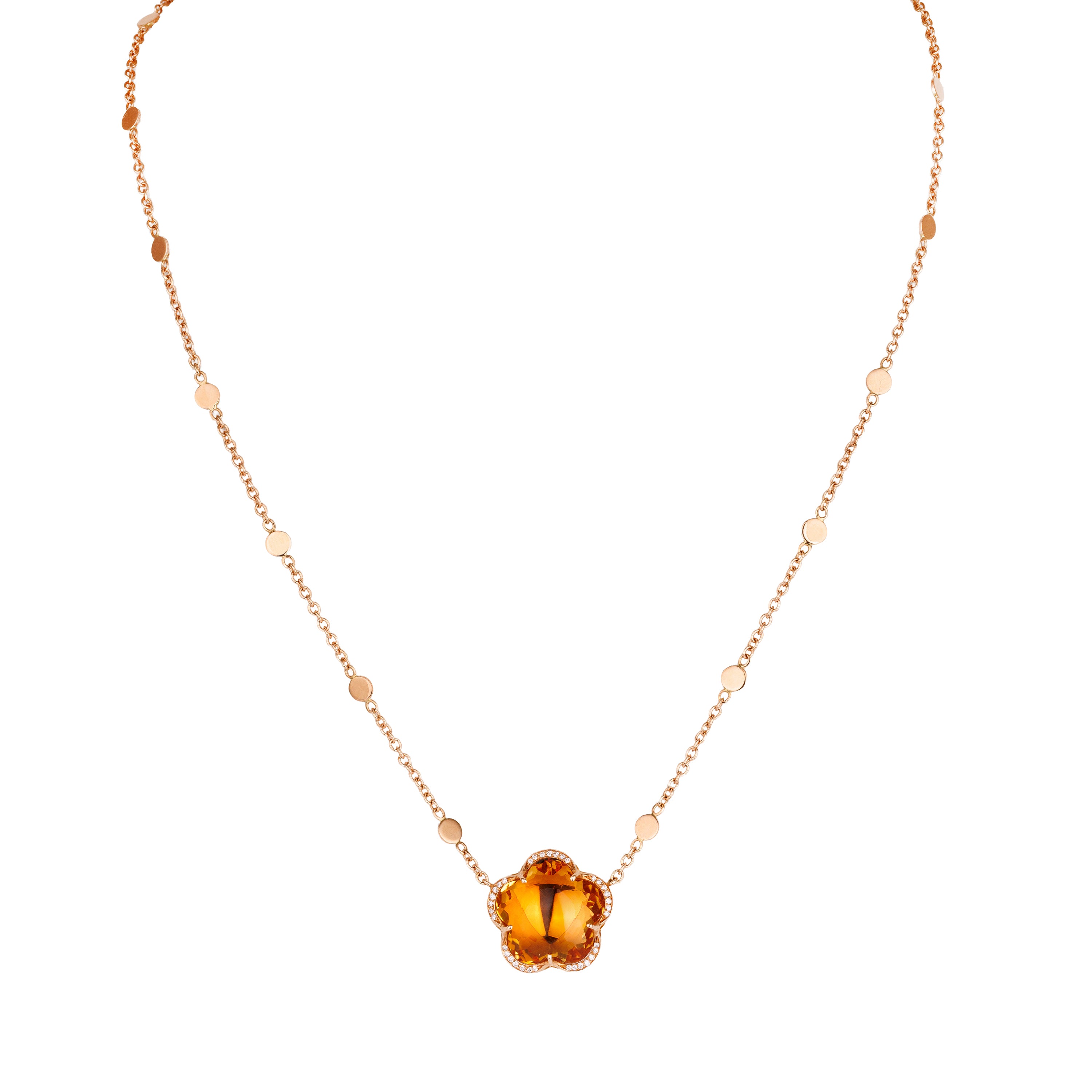 Pasquale Bruni Bon Ton Citrine & Diamond Set | Necklace, Ring & Earrings | 18k Rose Gold