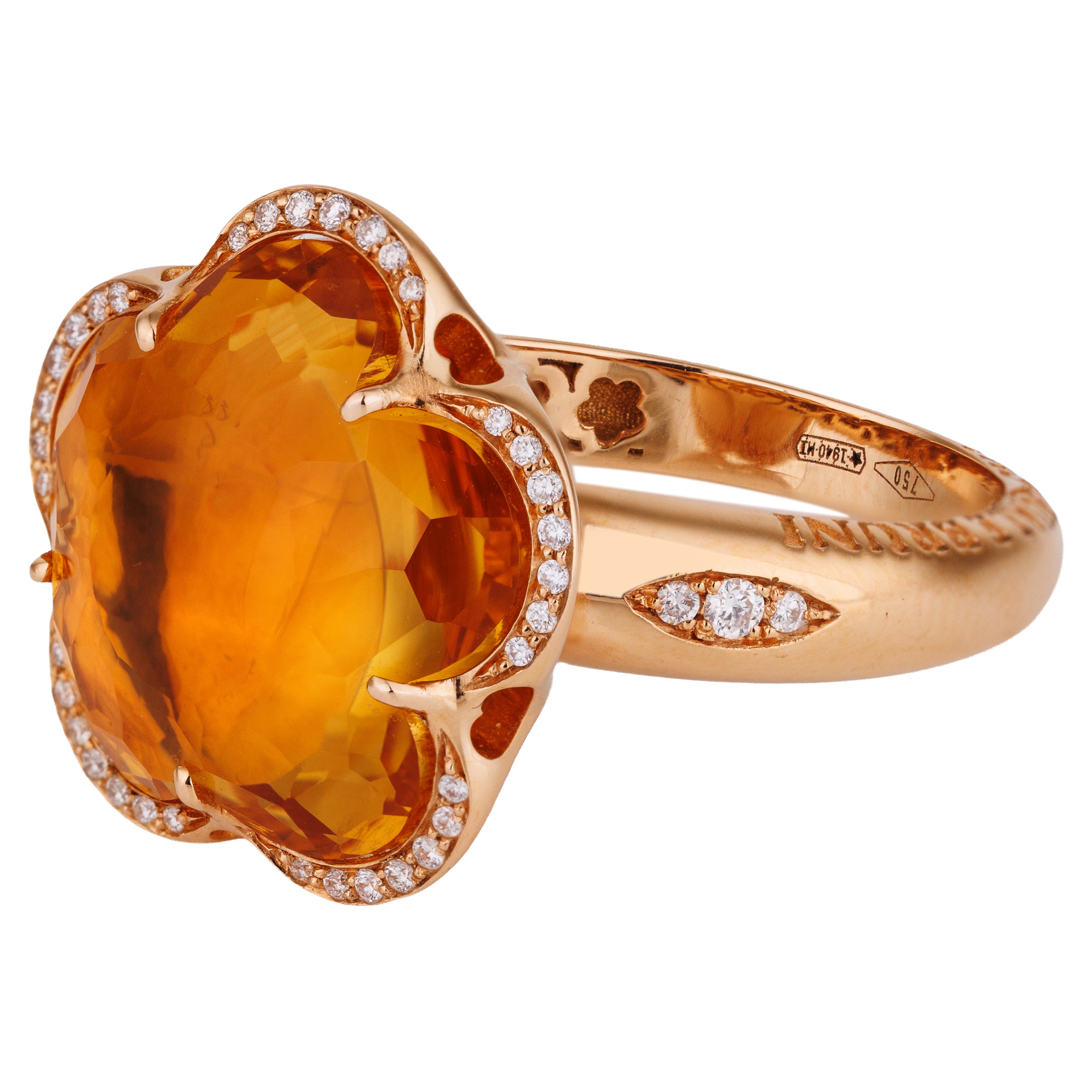 Pasquale Bruni Bon Ton Set | Citrine & Diamond | Necklace, Ring & Earrings | 18k Rose Gold