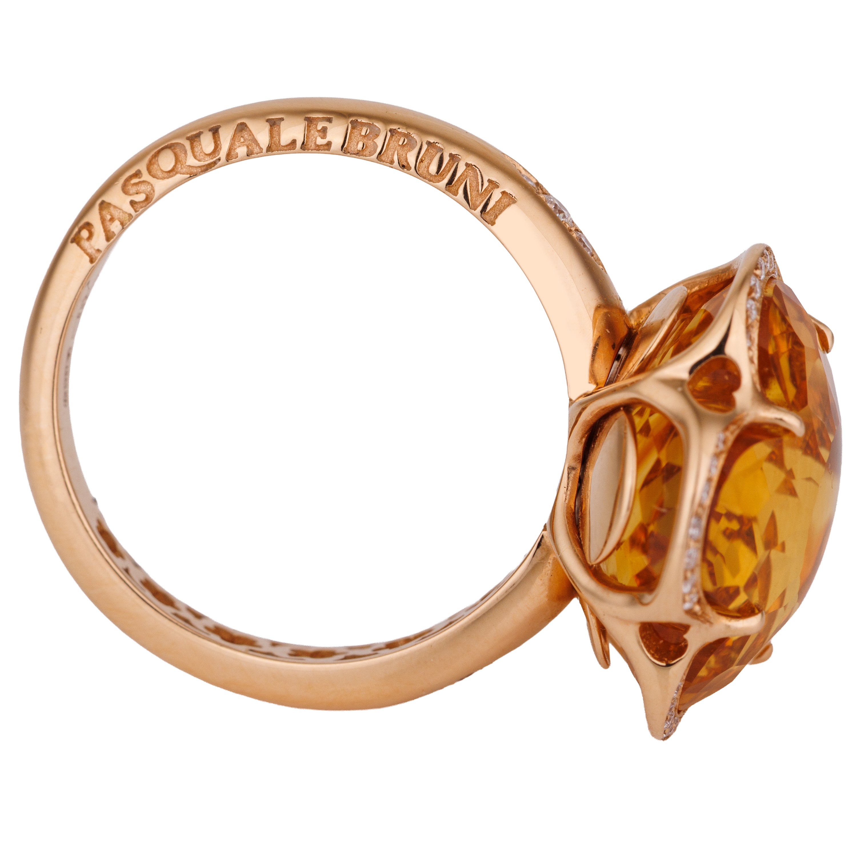 Pasquale Bruni Bon Ton Set | Citrine & Diamond | Necklace, Ring & Earrings | 18k Rose Gold