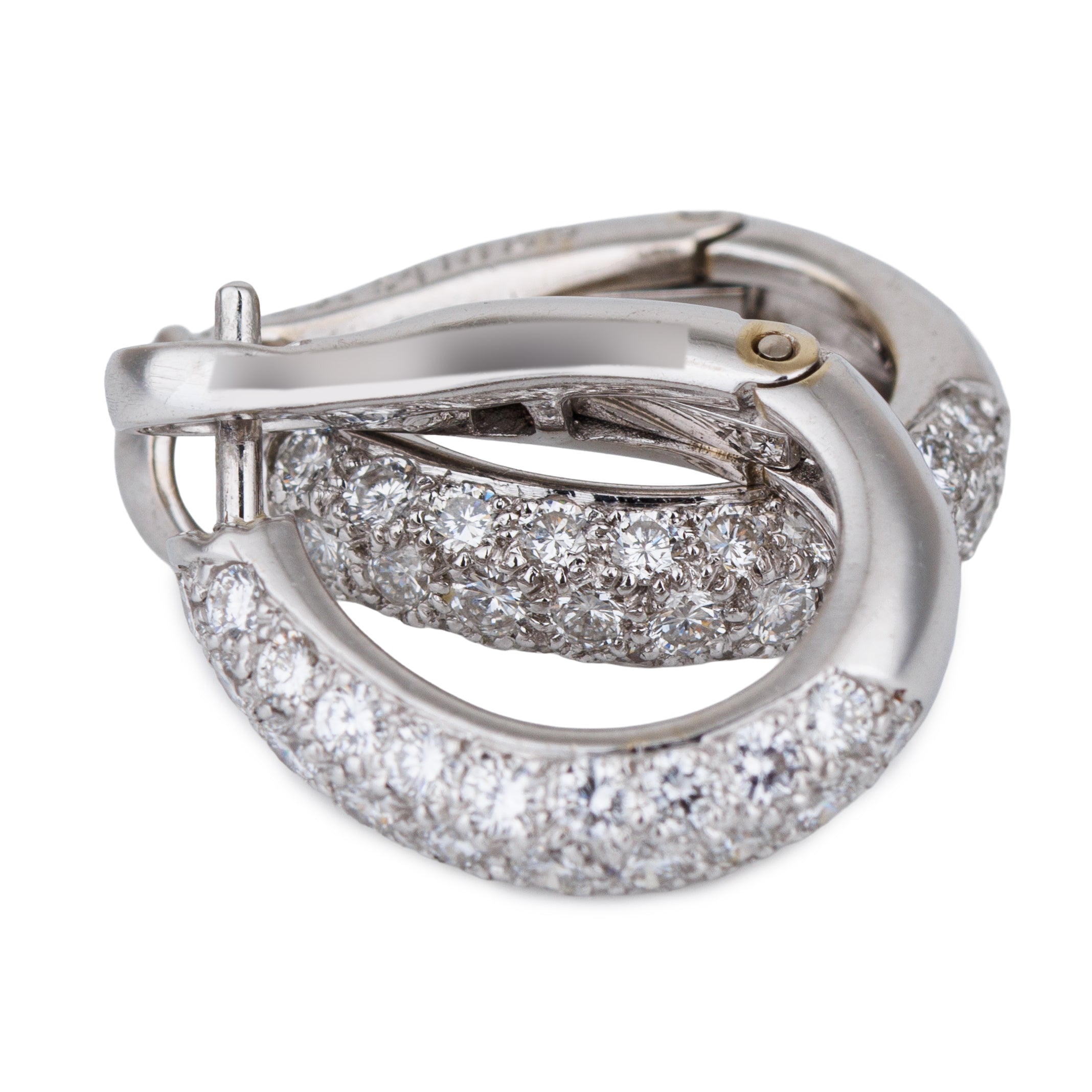 Chaumet Diamond Mini Hoop Earrings | 18k White Gold