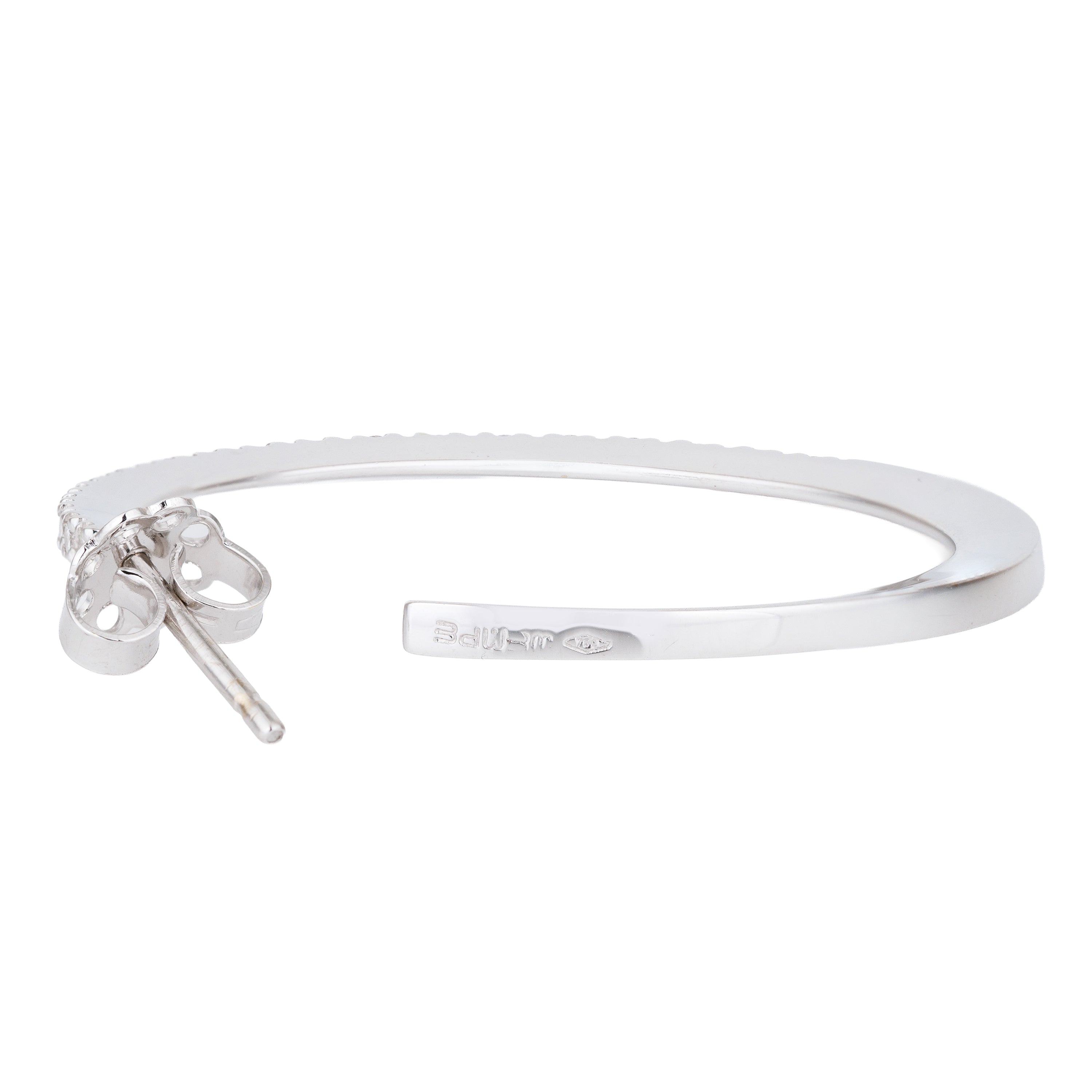 Wempe Twist Hoop Diamond Earrings | 18k White Gold