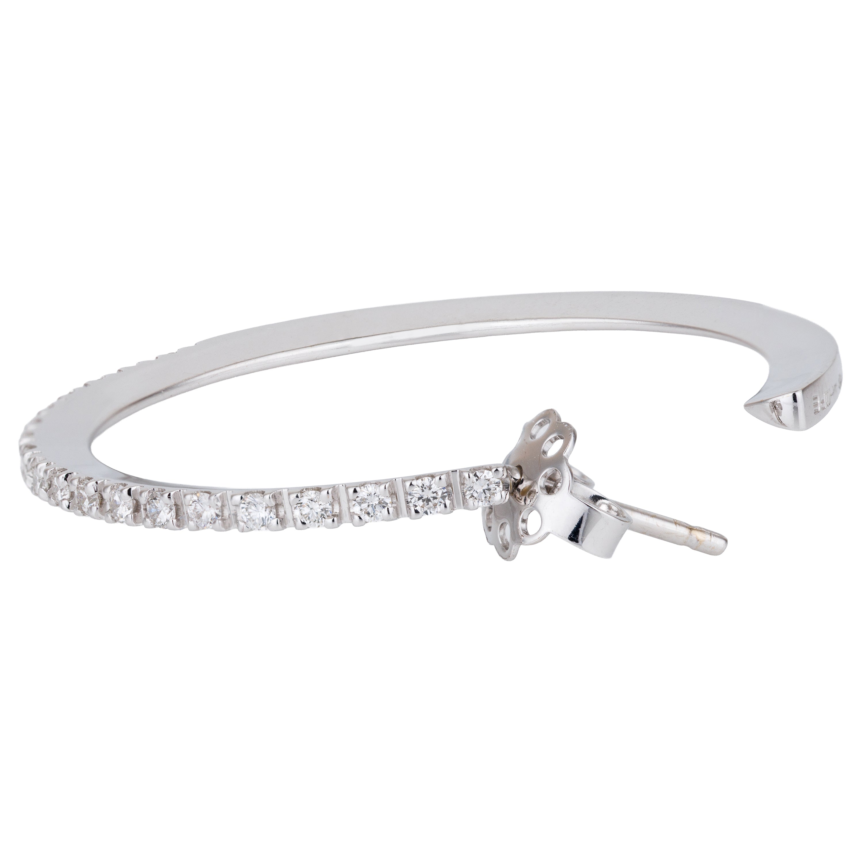 Wempe Twist Hoop Diamond Earrings | 18k White Gold