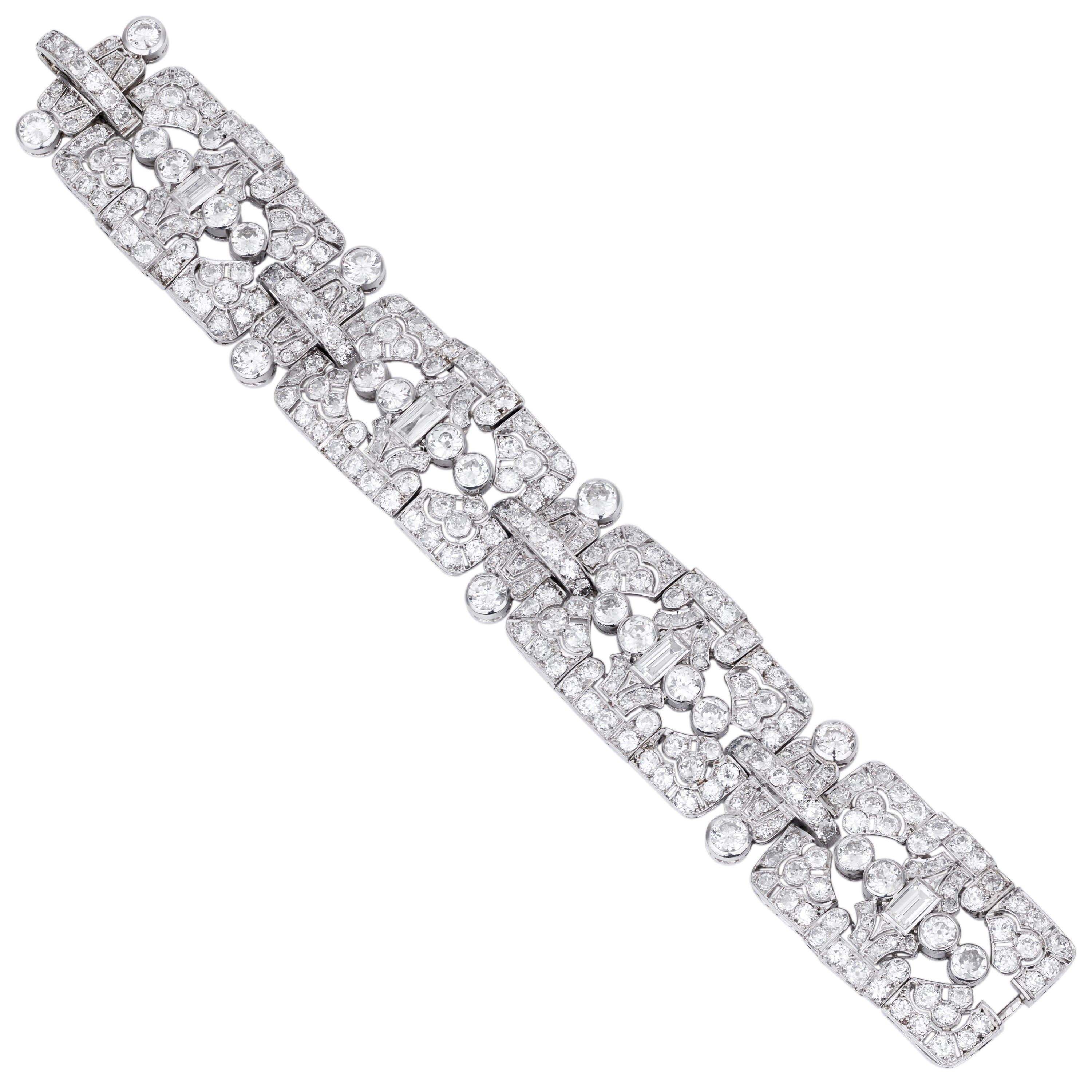 Art Deco Diamond Bracelet | 18k White Gold | Circa 1930's