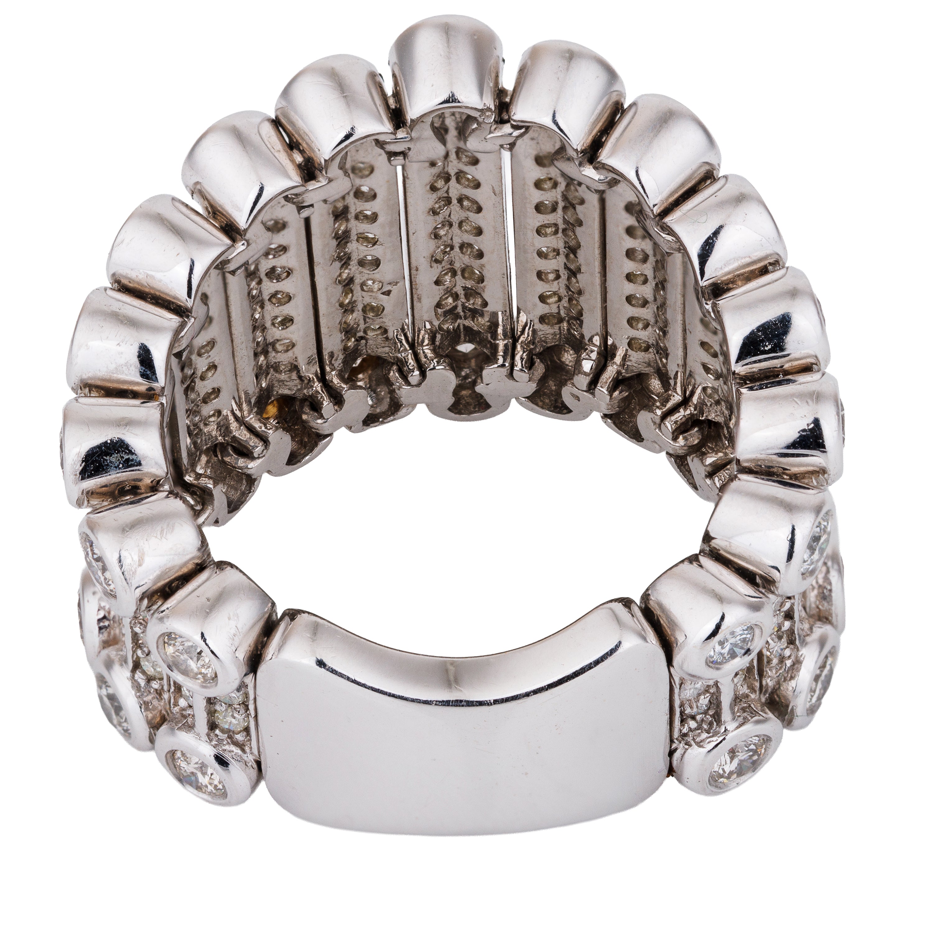 Armour Diamond Ring | 18k White Gold