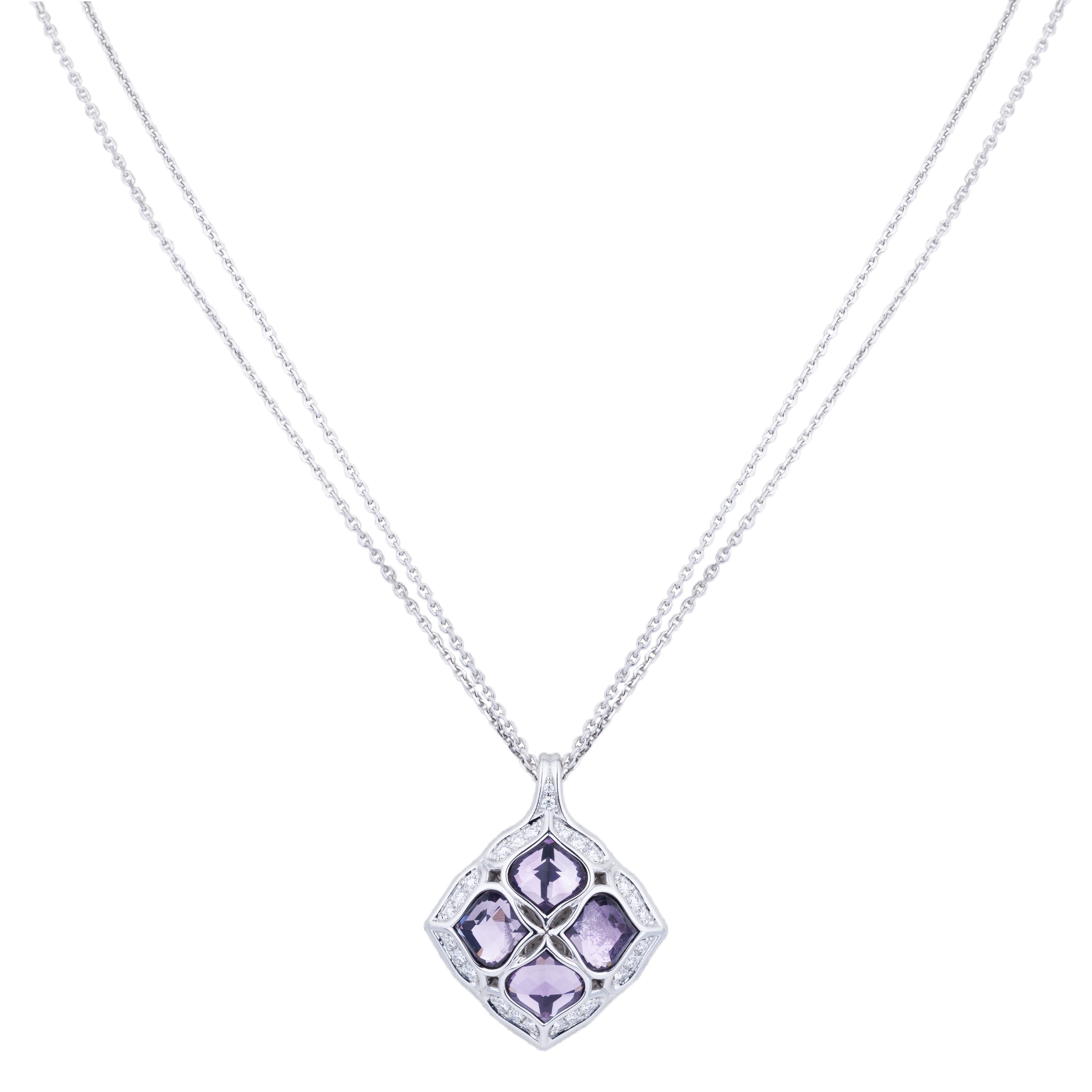 Chopard 'Imperiale' Cocktail Set | Amethyst & Diamond | Necklace, Ring & Earrings | 18k White Gold