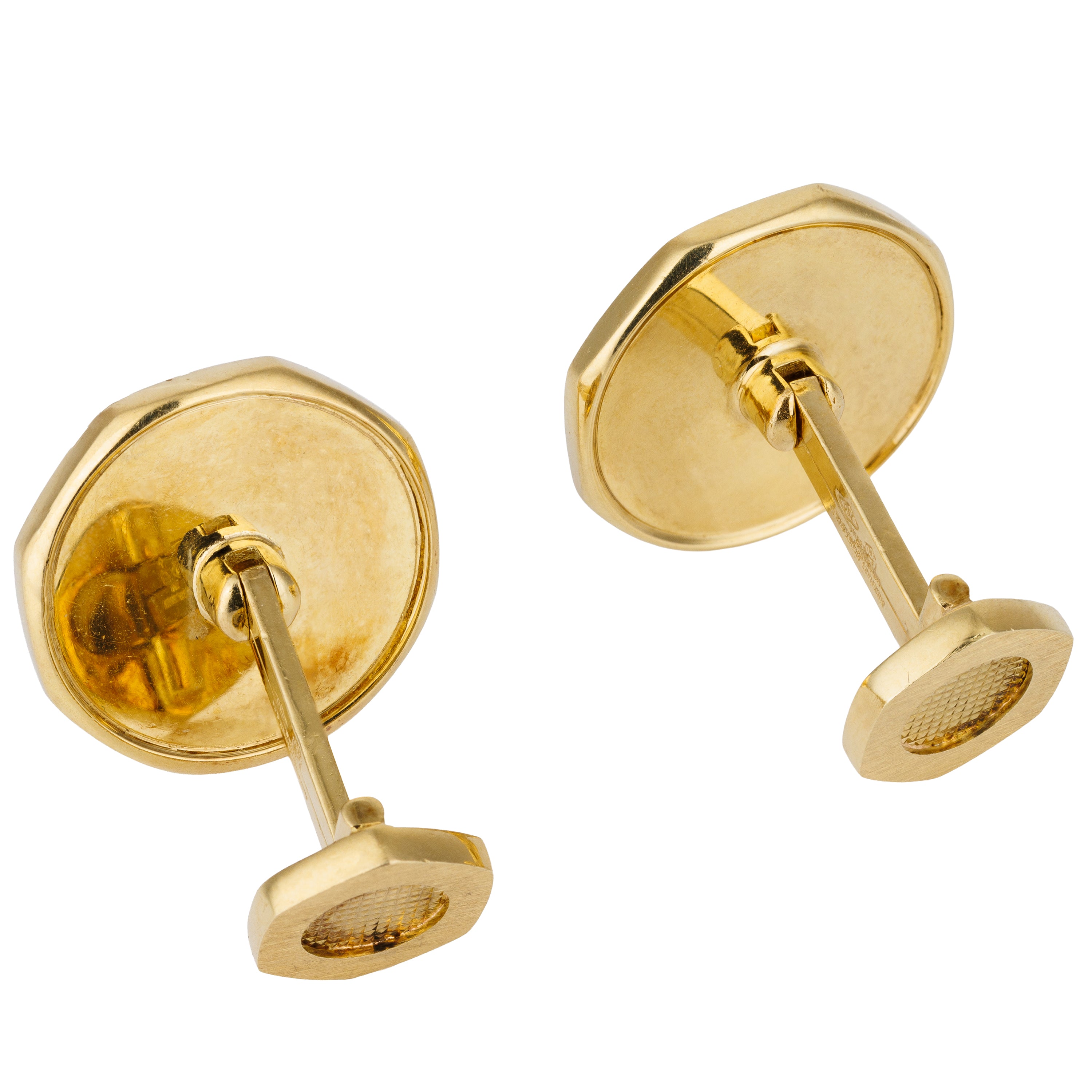 Audemars Piguet Royal Oak Cufflinks | Tapisserie Motif | 18k Yellow Gold | 1990's