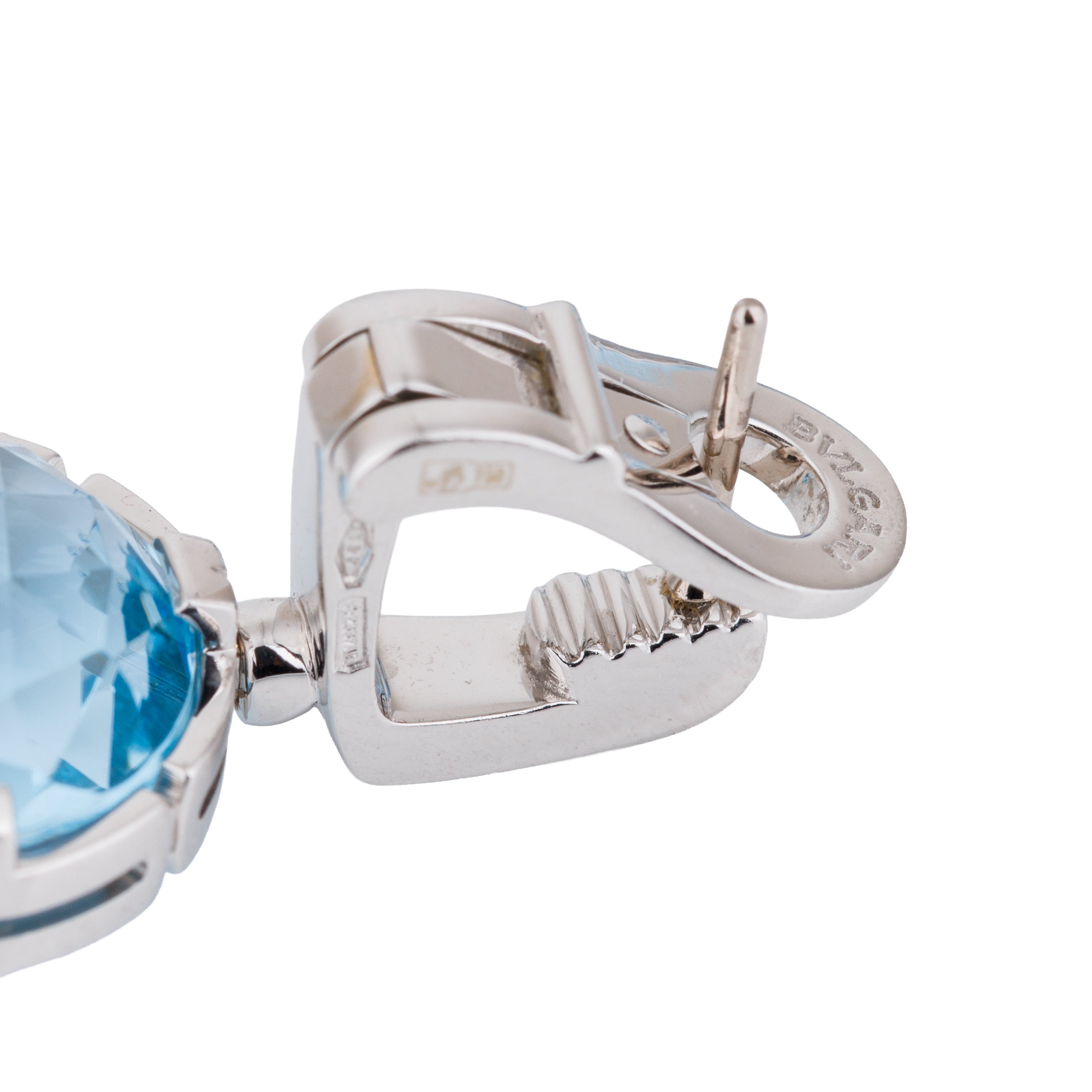 Bvlgari Parentesi Set | Blue Topaz & Diamond | Necklace, Ring & Earrings | 18k White Gold