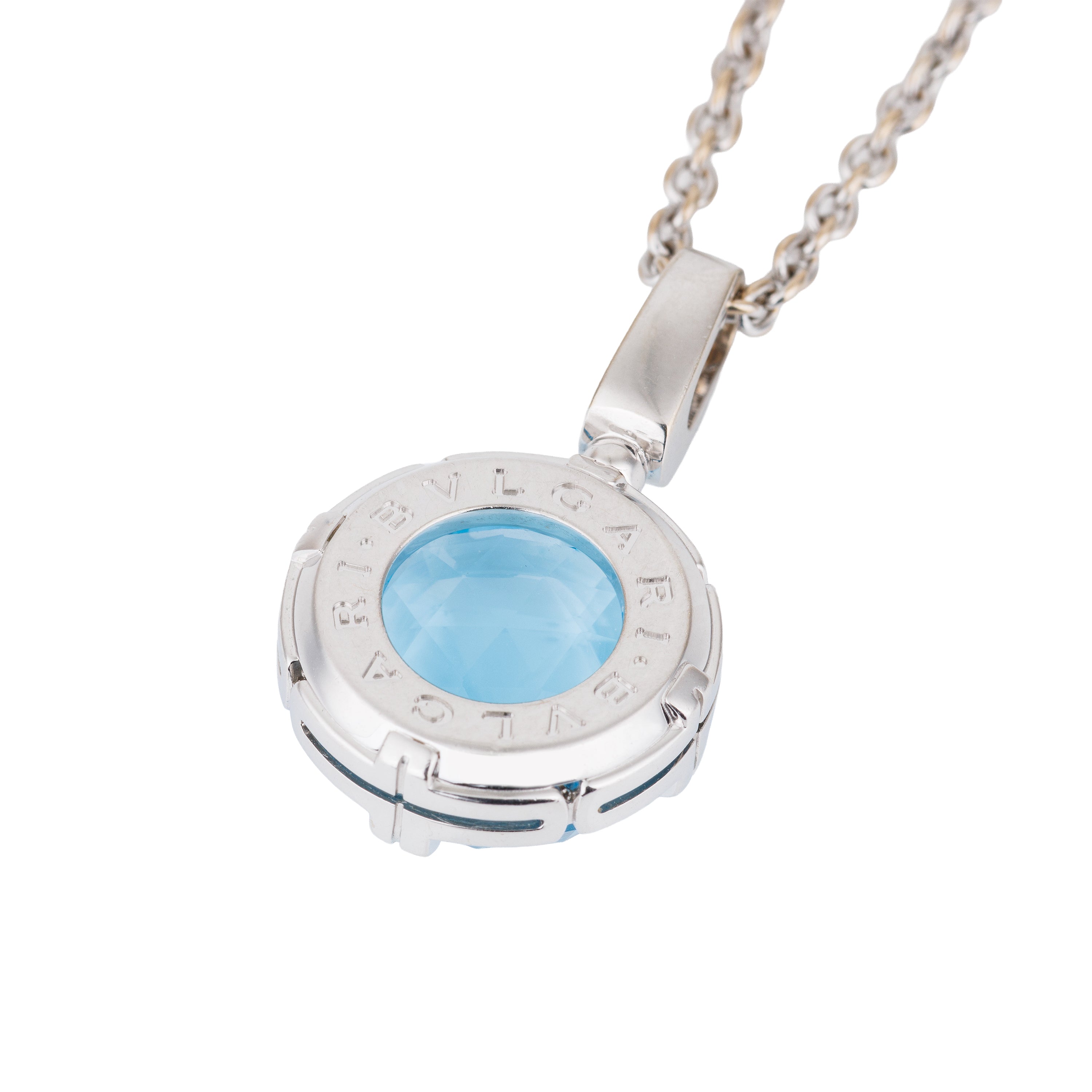 Bvlgari Parentesi Set | Blue Topaz & Diamond | Necklace, Ring & Earrings | 18k White Gold