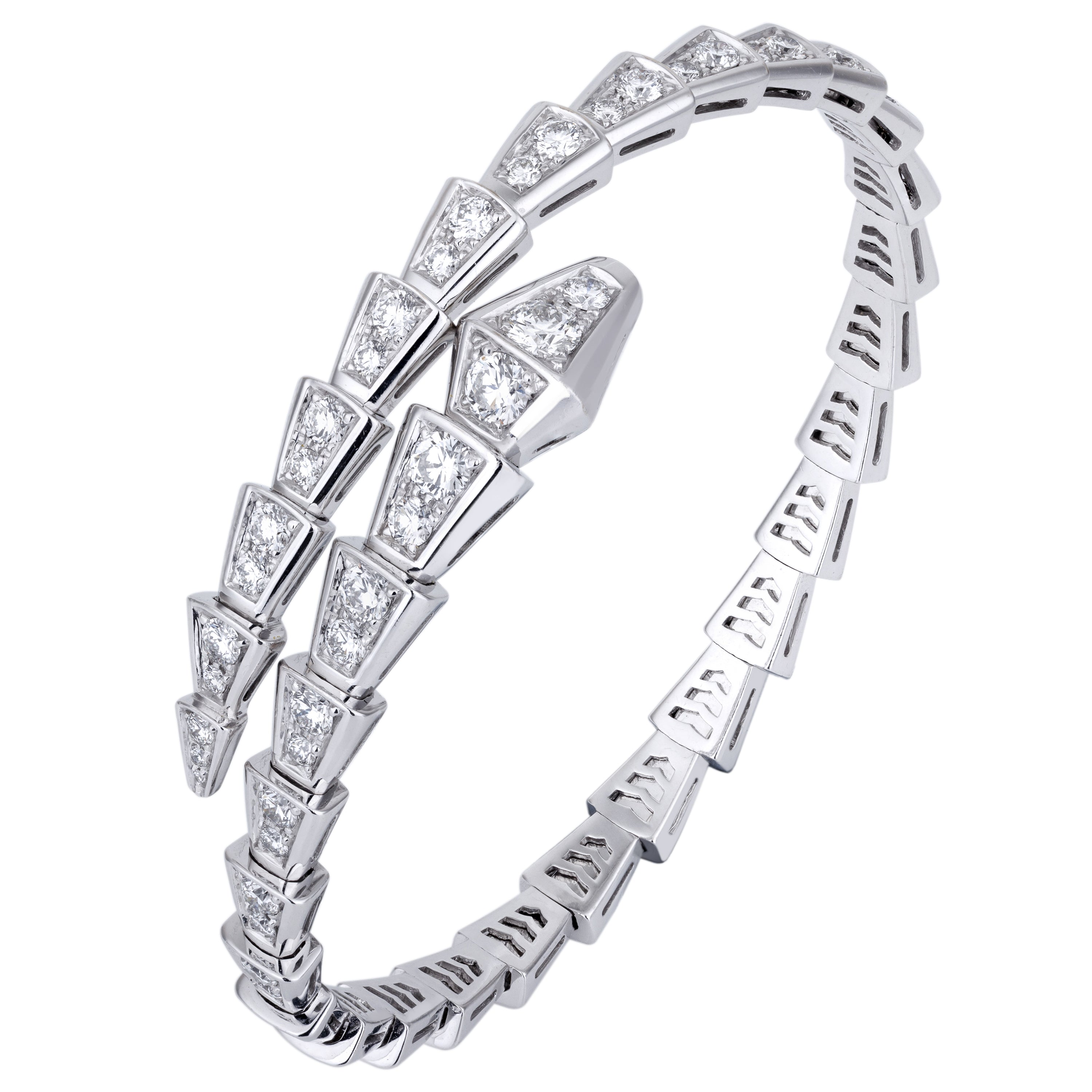 Bvlgari Serpenti Viper Diamond Bracelet | 18k White Gold