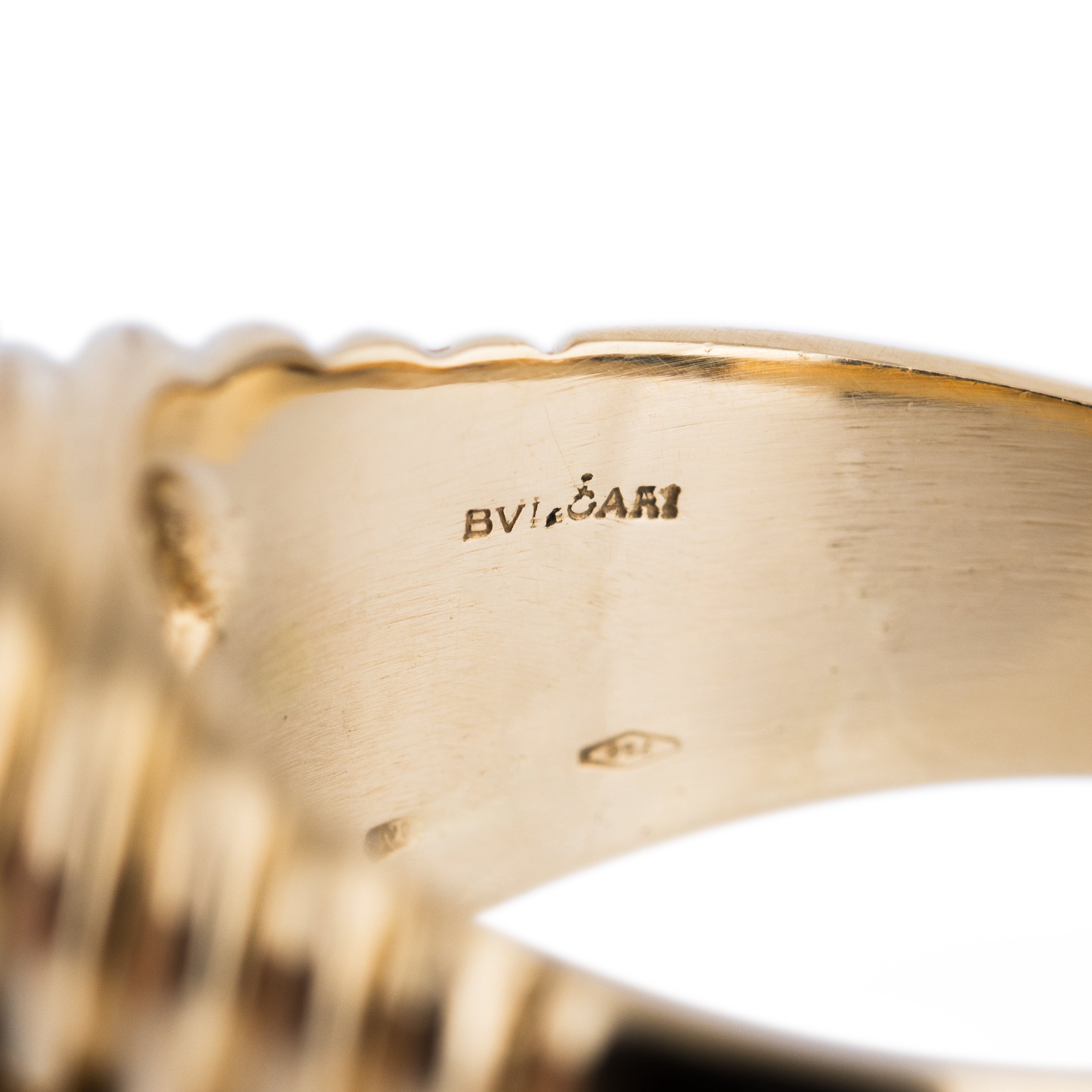 Bvlgari Doppio Baccellato Ring | Peridot & Green Tourmaline | 18k Yellow Gold | 1980's