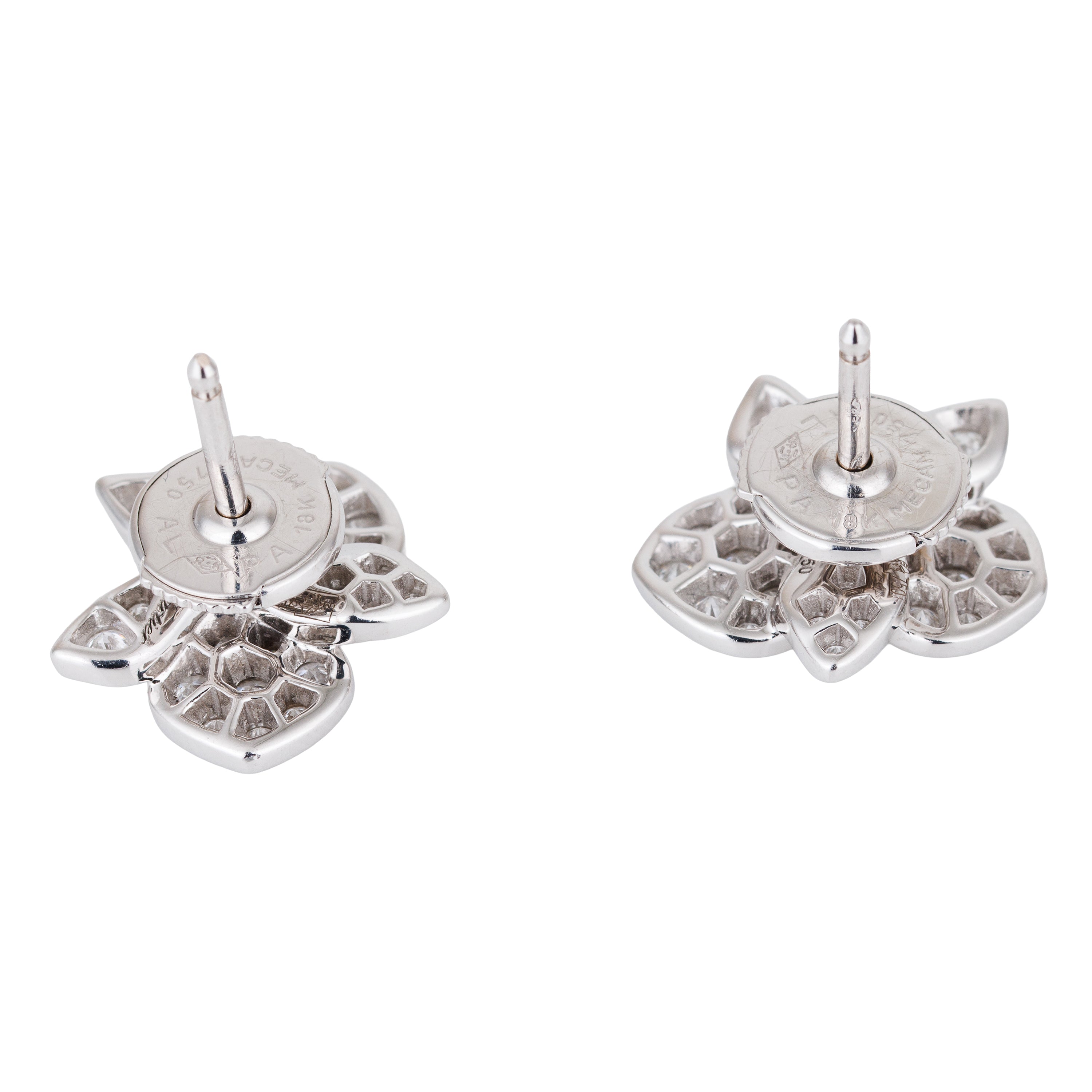 Cartier Caresse d’Orchidées Diamond Stud Earrings | 18k White Gold