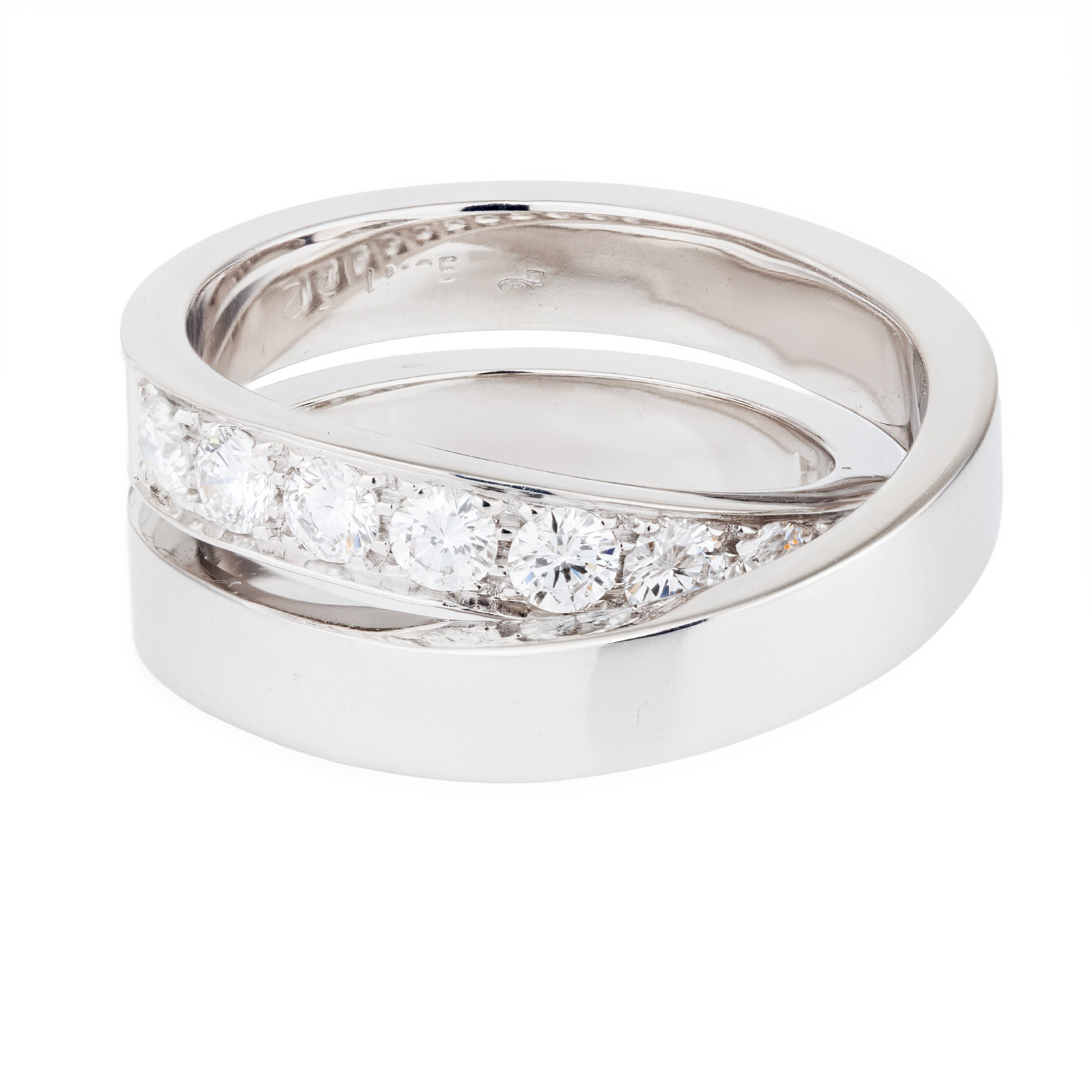 Cartier Nouvelle Vague Diamond Ring | 18k White Gold | Size 52